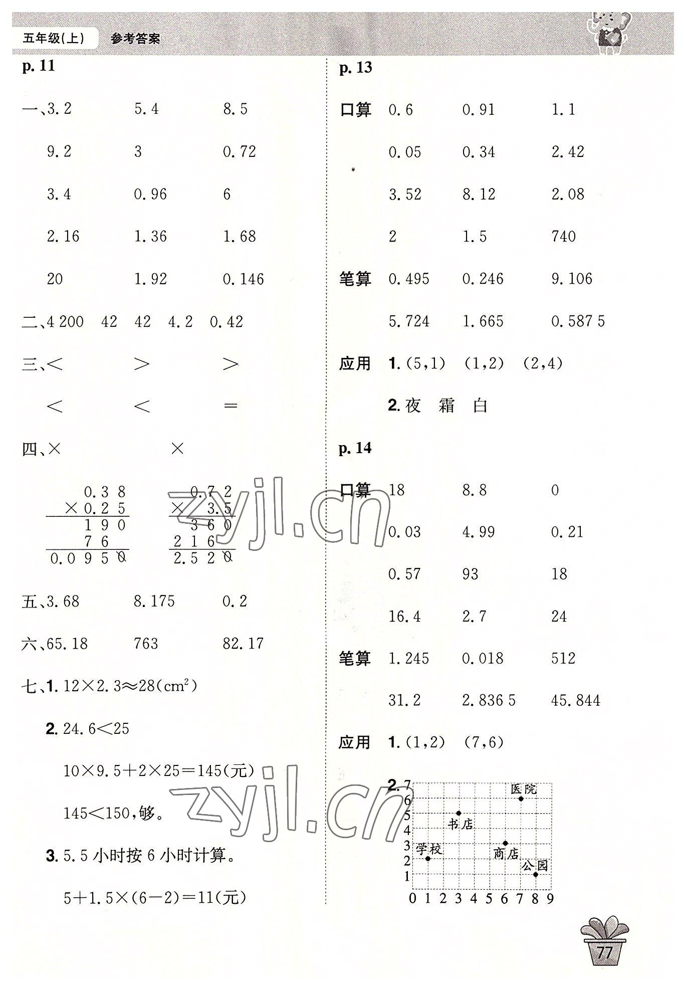 2022年口算神童五年級數(shù)學(xué)上冊人教版 第3頁