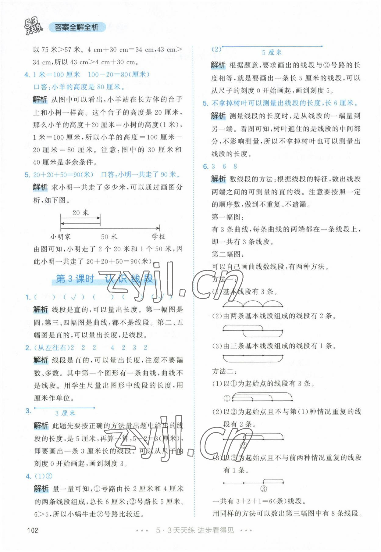 2022年53天天練二年級數(shù)學(xué)上冊人教版 參考答案第2頁