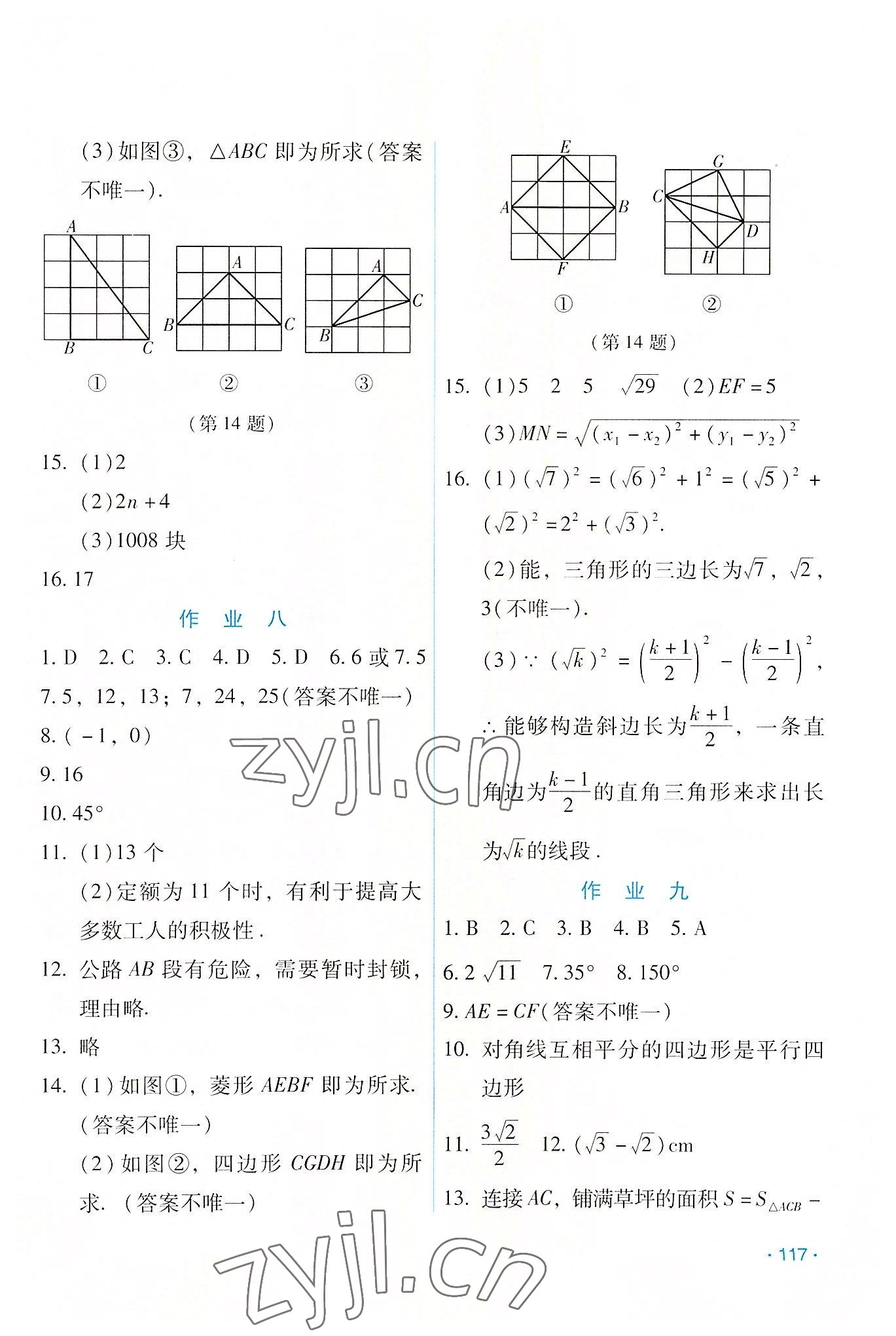 2022年假日數(shù)學(xué)吉林出版集團(tuán)股份有限公司八年級(jí)人教版 第5頁