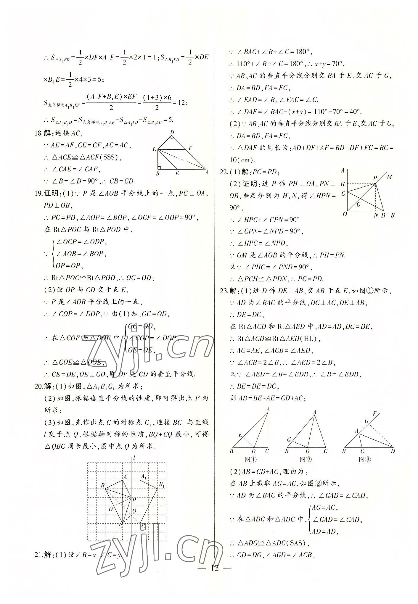 2022年初中新课标名师学案智慧大课堂八年级数学上册青岛版 第12页