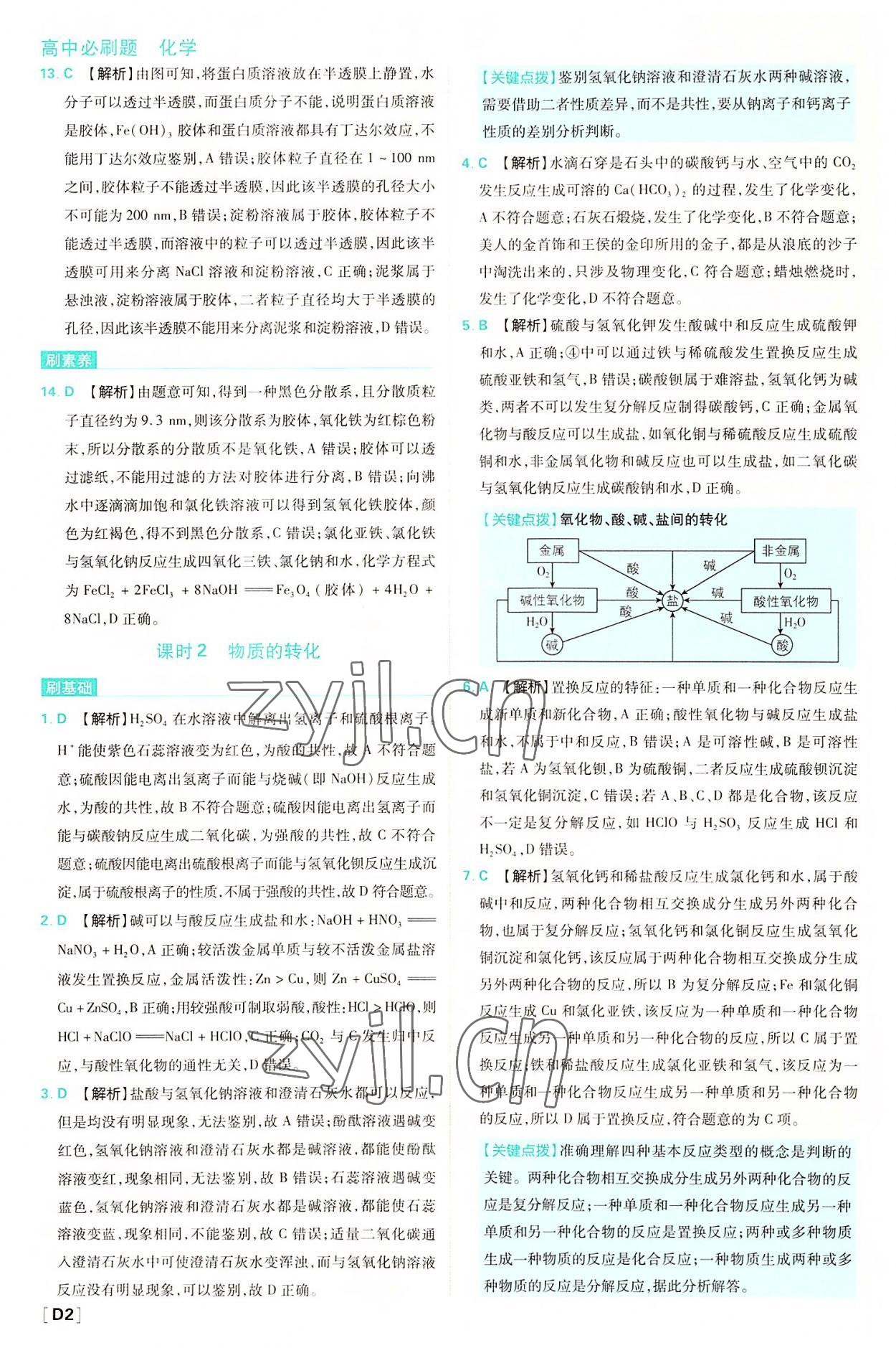 2022年高中必刷題高中化學(xué)必修第一冊人教版 第2頁