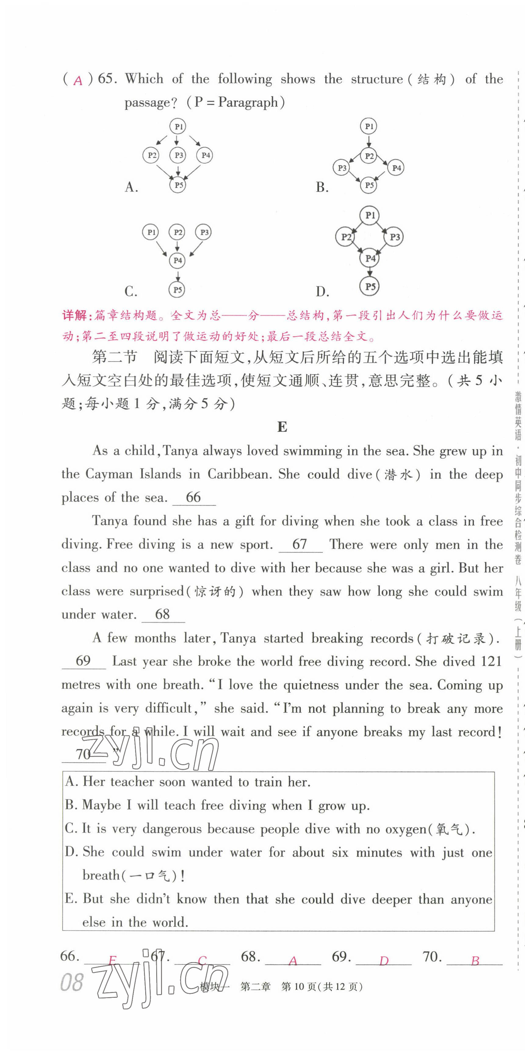 2022年激情英語(yǔ)綜合檢測(cè)卷八年級(jí)英語(yǔ)上冊(cè)仁愛(ài)版福建專版 第22頁(yè)