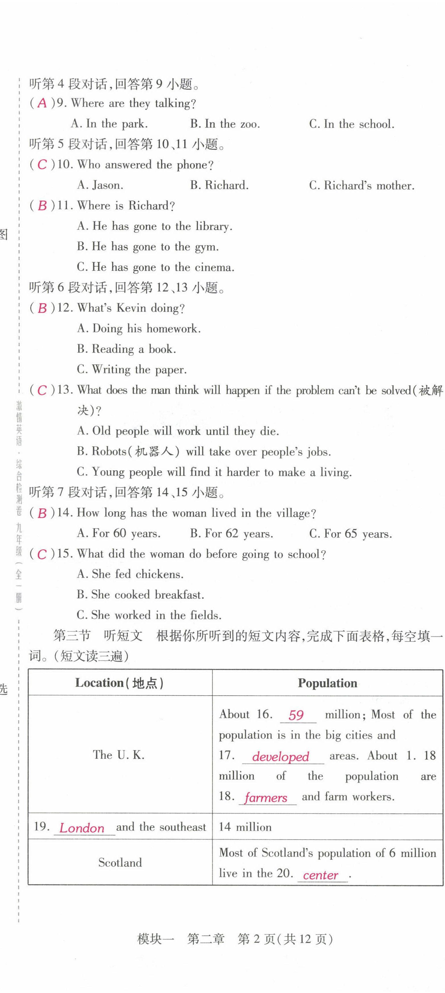 2022年激情英語綜合檢測卷九年級英語全一冊仁愛版福建專版 第14頁