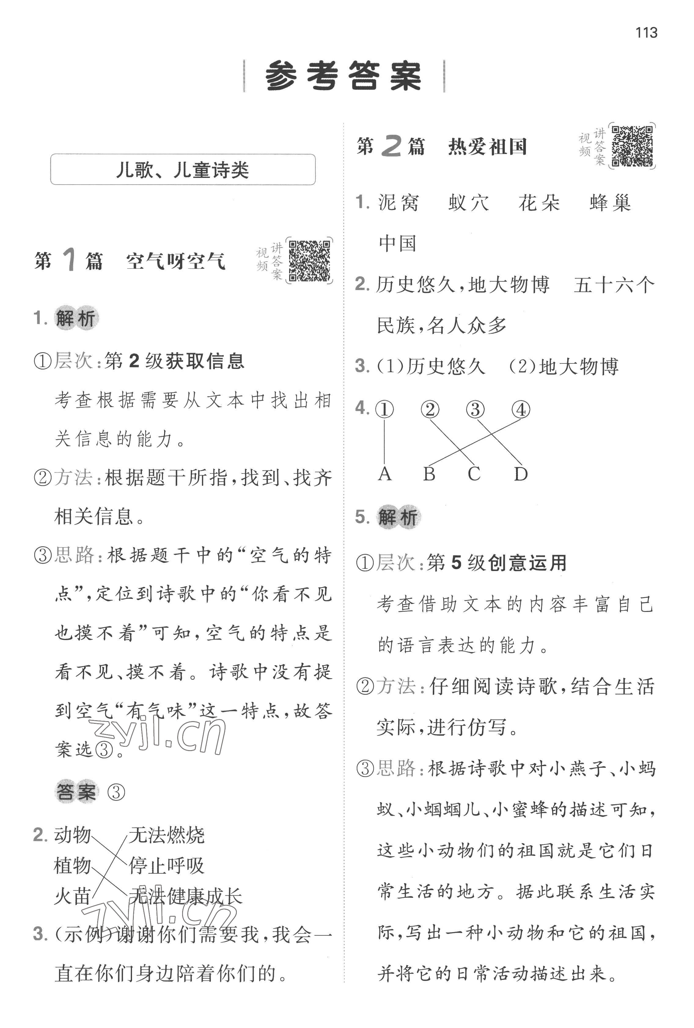2022年小學生閱讀真題80篇二年級語文人教版 第1頁