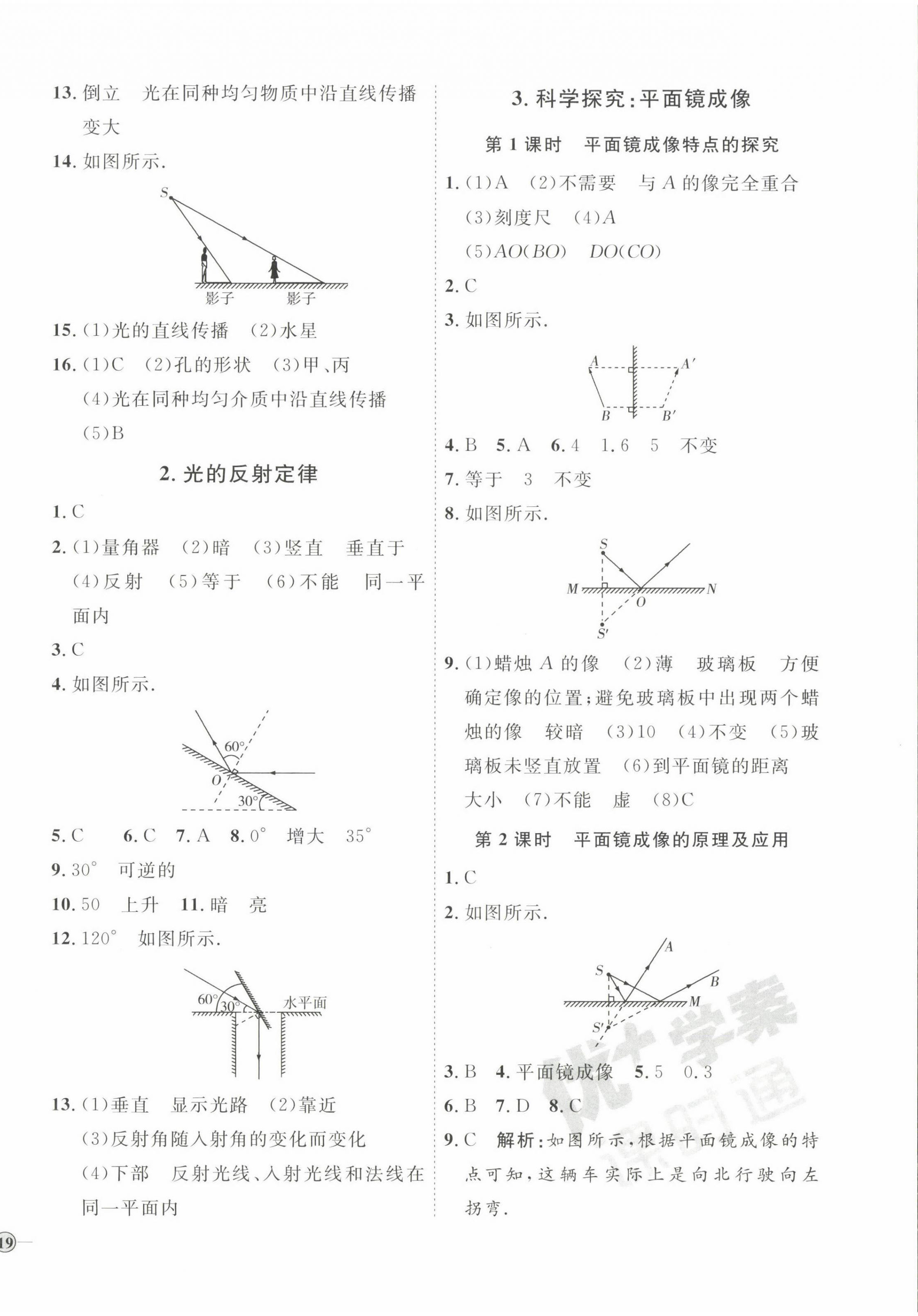 2022年優(yōu)加學(xué)案課時(shí)通八年級(jí)物理上冊(cè)教科版 參考答案第6頁(yè)