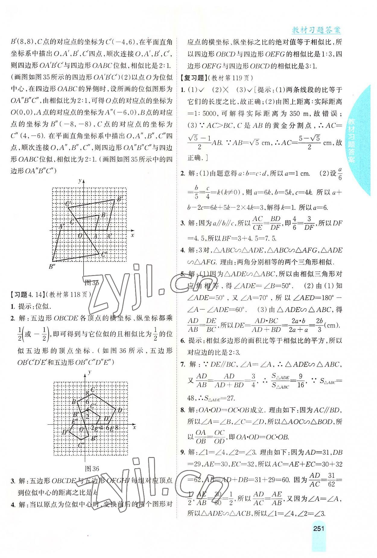 2022年尖子生學(xué)案九年級(jí)數(shù)學(xué)上冊(cè)北師大版 參考答案第20頁(yè)