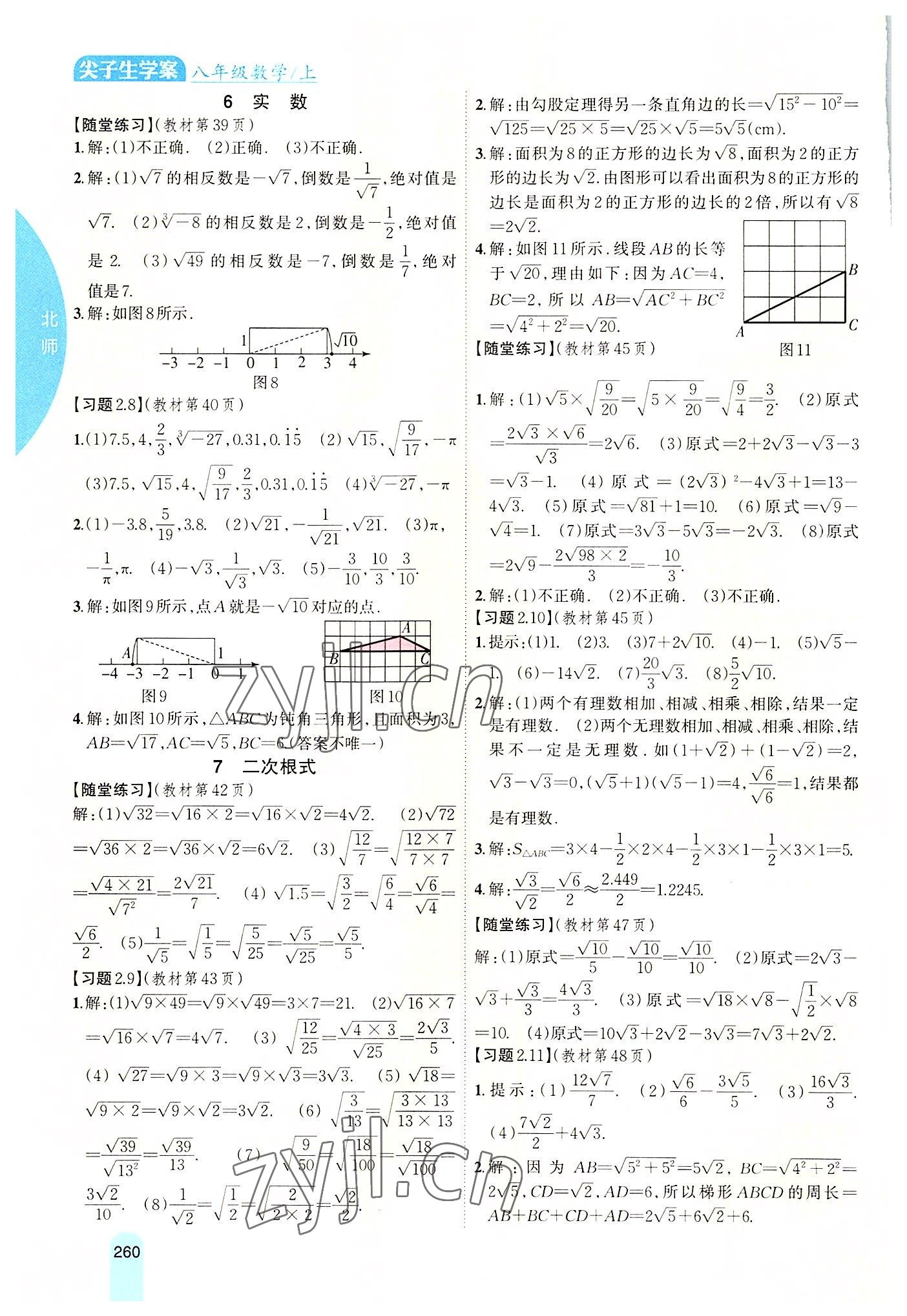 2022年尖子生学案八年级数学上册北师大版 第4页