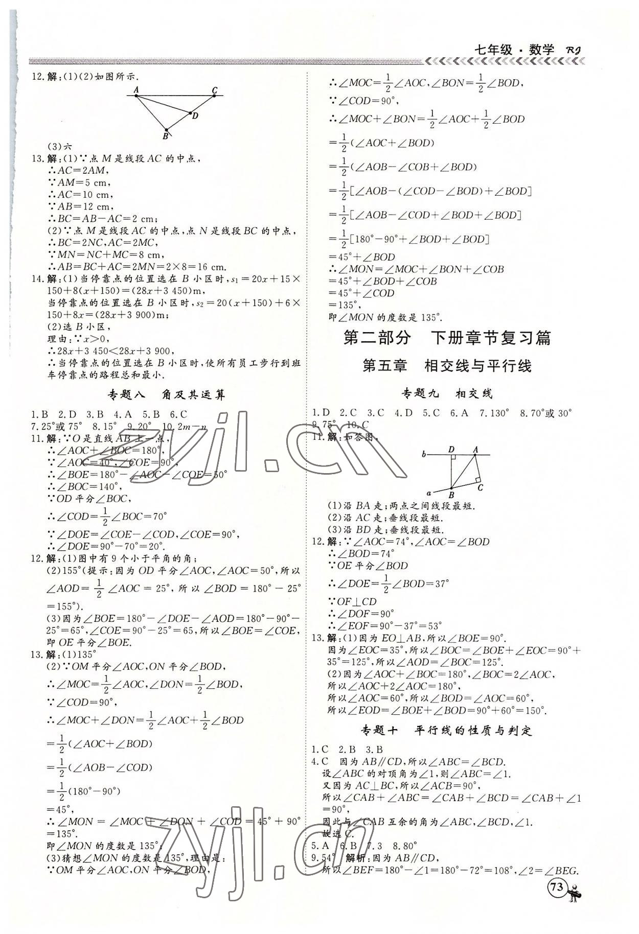 2022年假期冲冠黑龙江教育出版社七年级数学 第3页