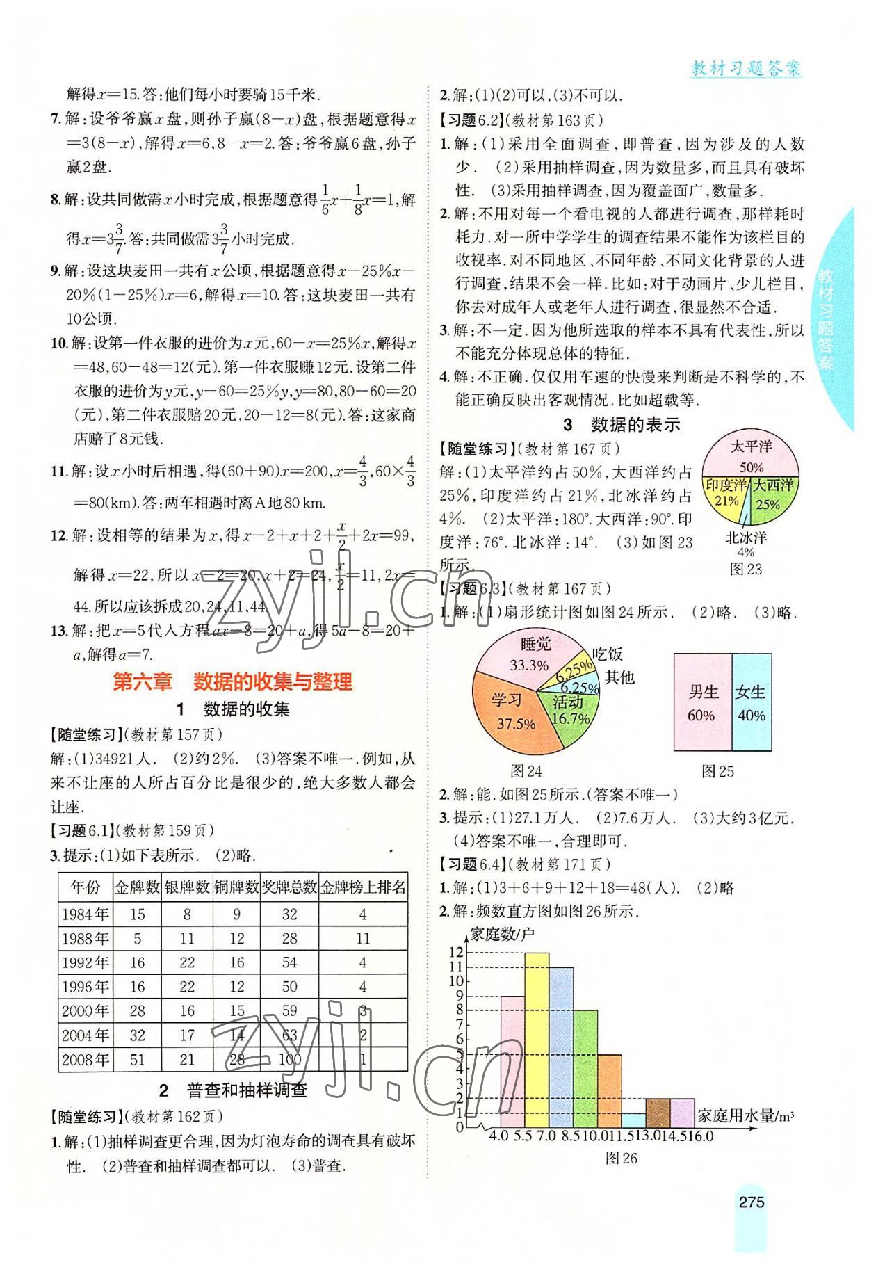 2022年尖子生学案七年级数学上册北师大版 参考答案第12页