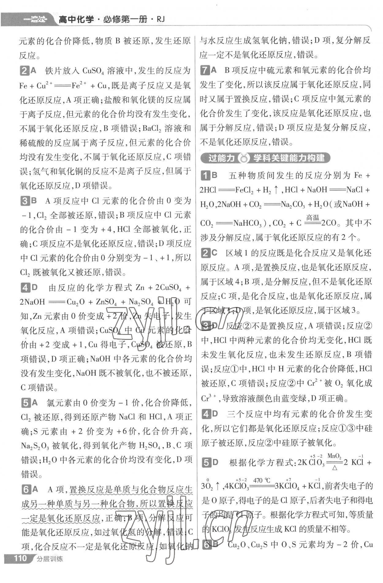 2022年一遍過高中化學(xué)必修第一冊人教版 第10頁