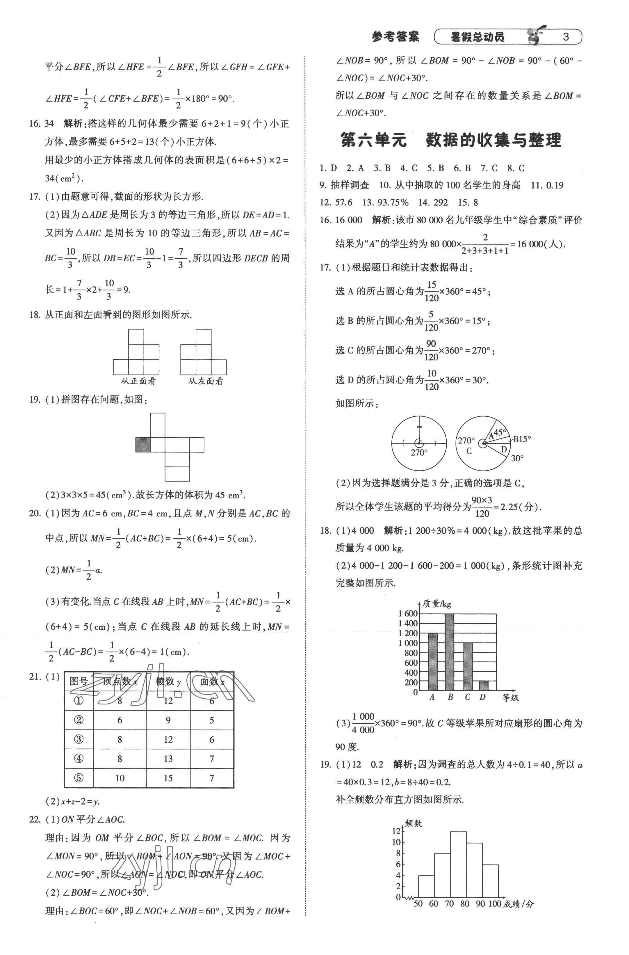 2022年暑假总动员7年级升8年级数学北师大版宁夏人民教育出版社 第3页