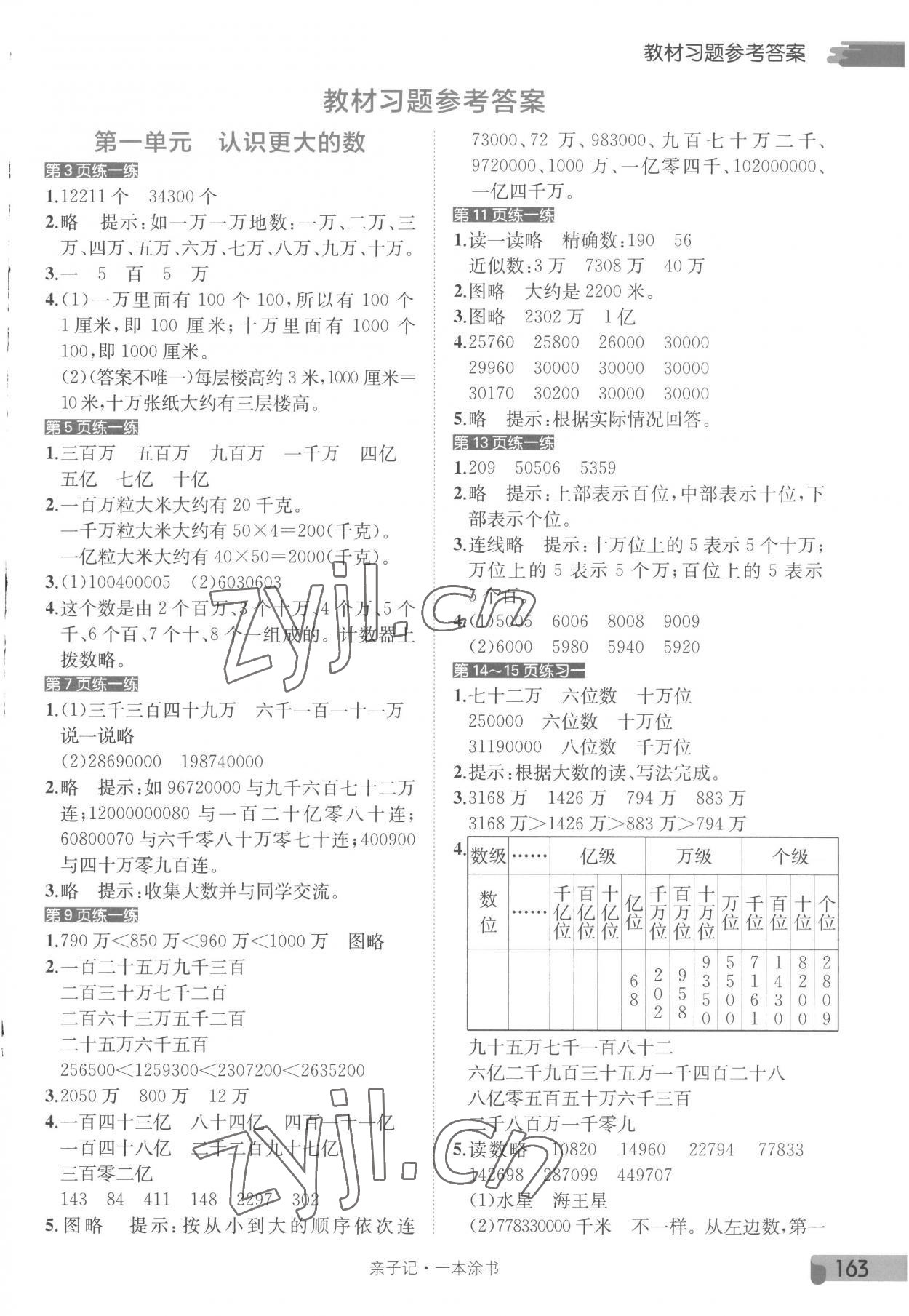 2022年教材課本四年級數(shù)學(xué)上冊北師大版 參考答案第1頁