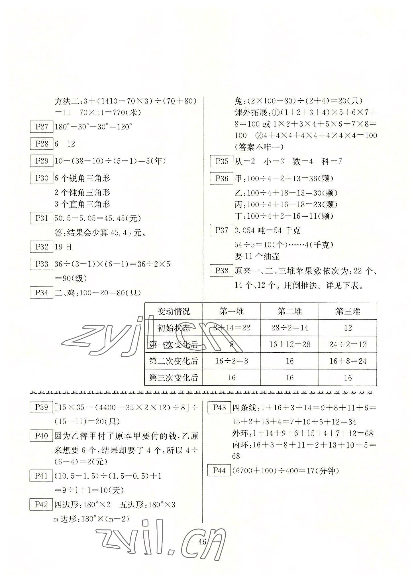 2022年一诺书业暑假作业快乐假期四年级数学人教版云南美术出版社 第2页