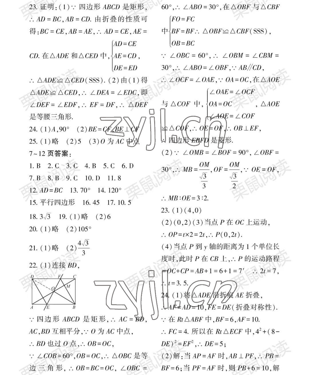 2022年暑假Happy假日八年級(jí)數(shù)學(xué)通用版 參考答案第2頁(yè)