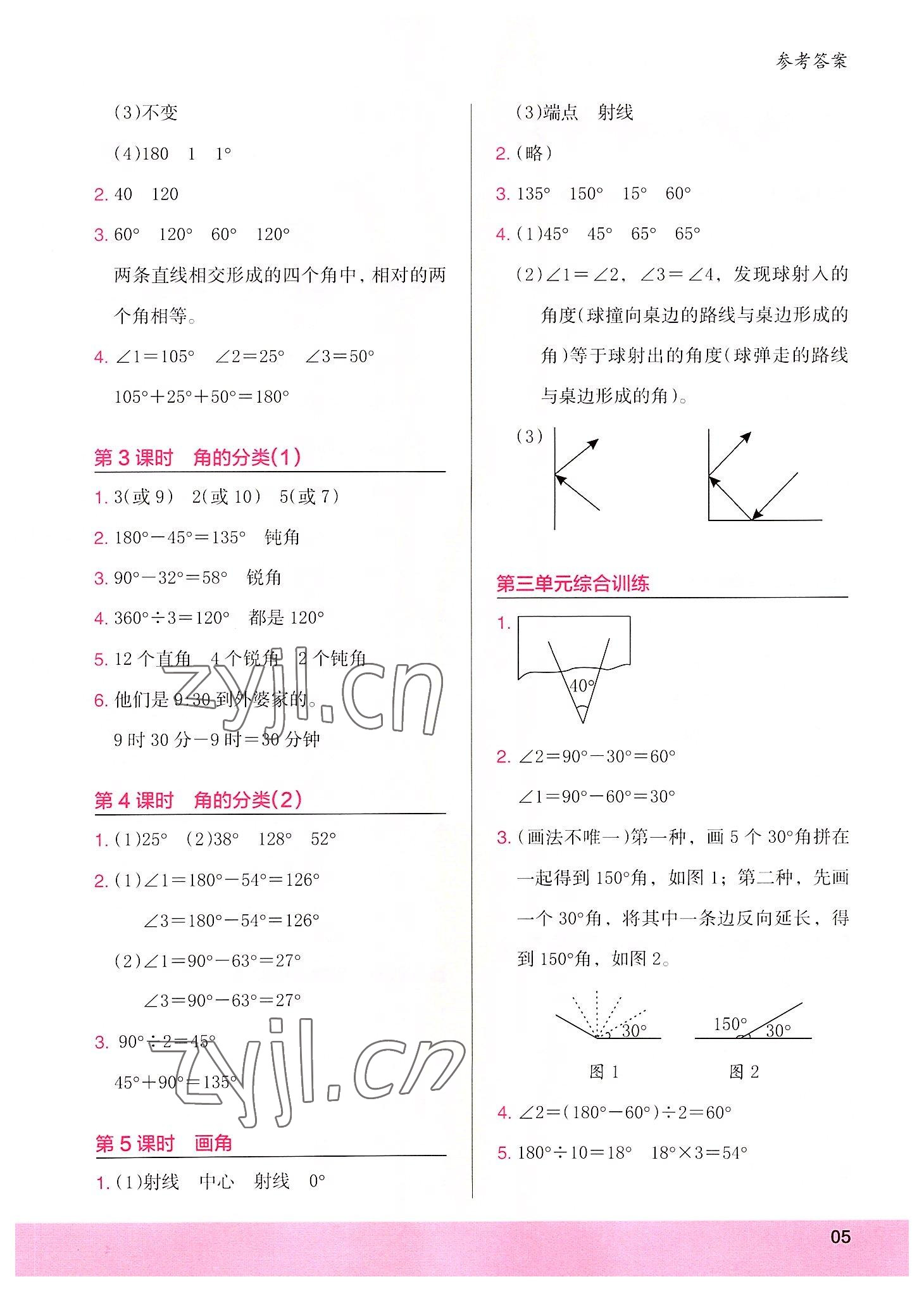 2022年木頭馬解決問題小狀元四年級數(shù)學(xué)上冊人教版 參考答案第5頁