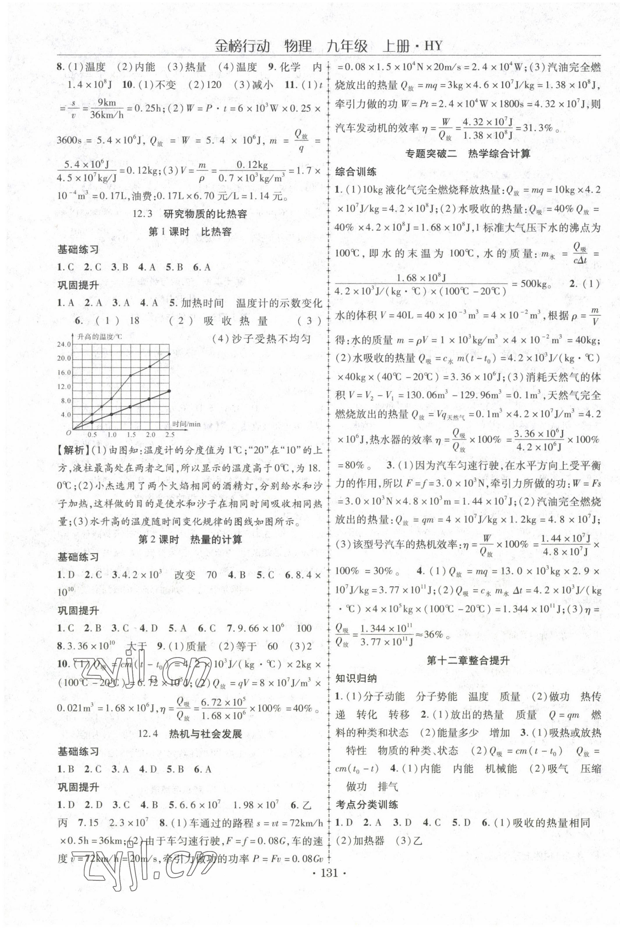 2022年金榜行動(dòng)九年級(jí)物理上冊(cè)滬粵版 第3頁(yè)