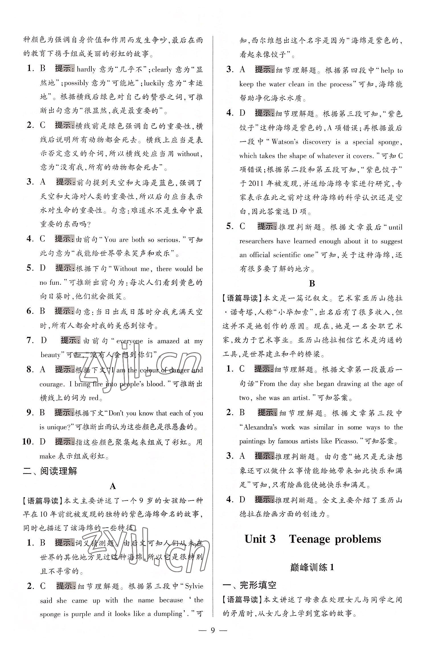 2022年小題狂做九年級英語上冊譯林版巔峰版 第9頁