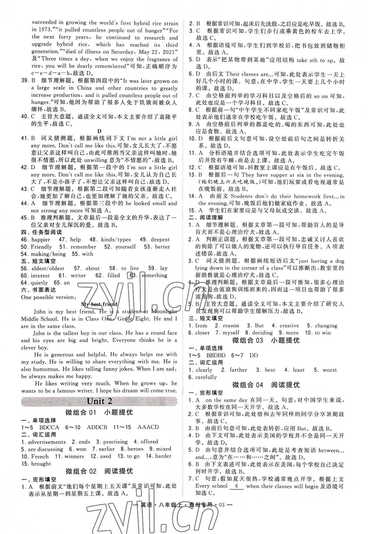 2022年經(jīng)綸學(xué)典學(xué)霸八年級英語上冊譯林版泰州專版 第3頁