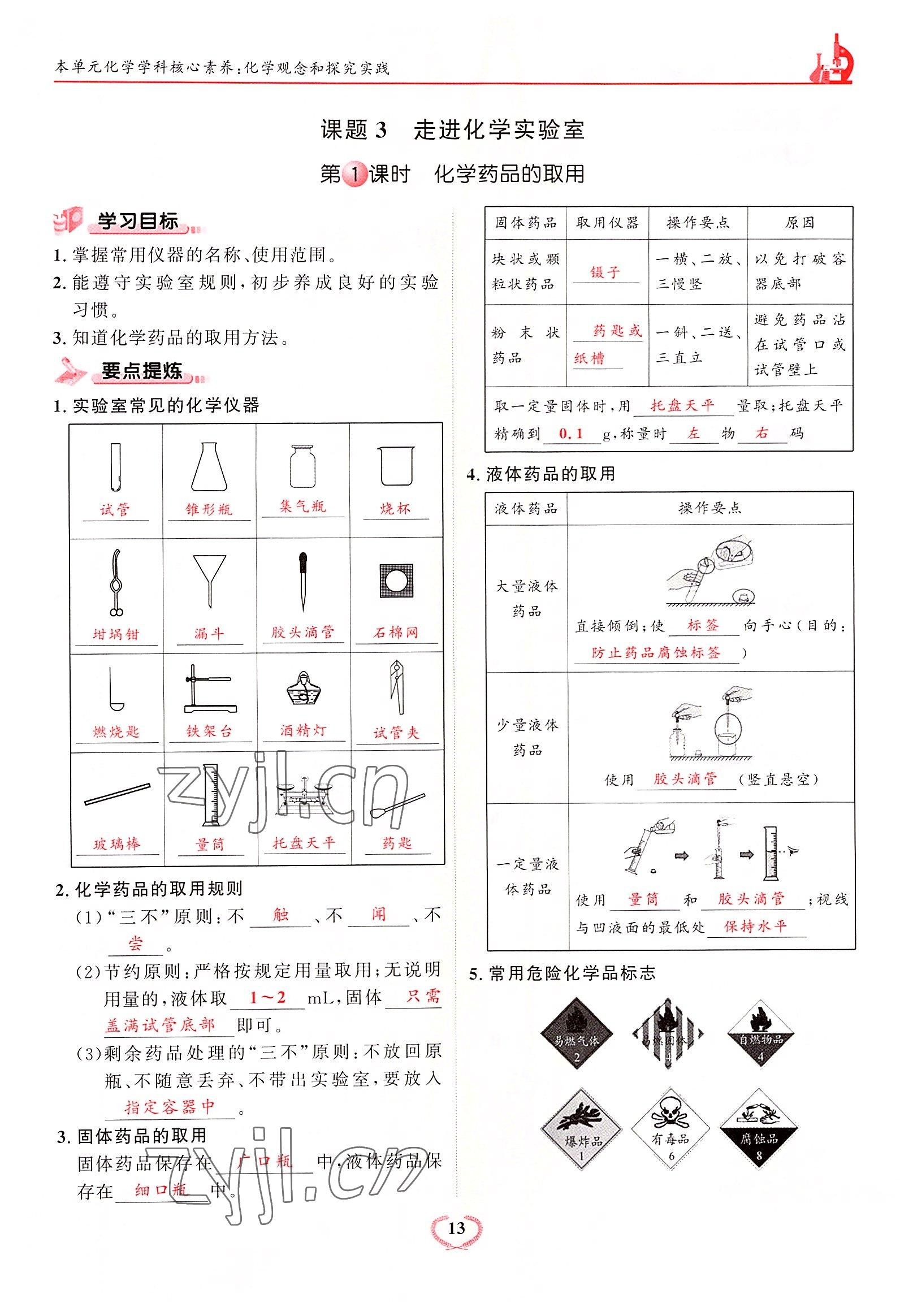 2022年驕子1號(hào)九年級(jí)化學(xué)上冊(cè)人教版 參考答案第13頁(yè)
