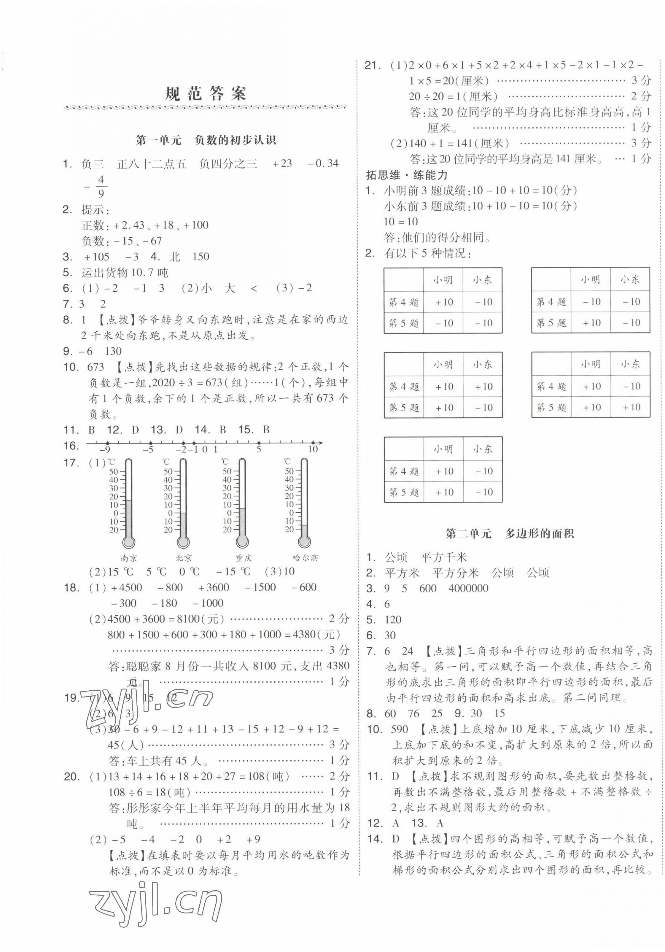 2022年全品小复习五年级数学上册苏教版 第1页