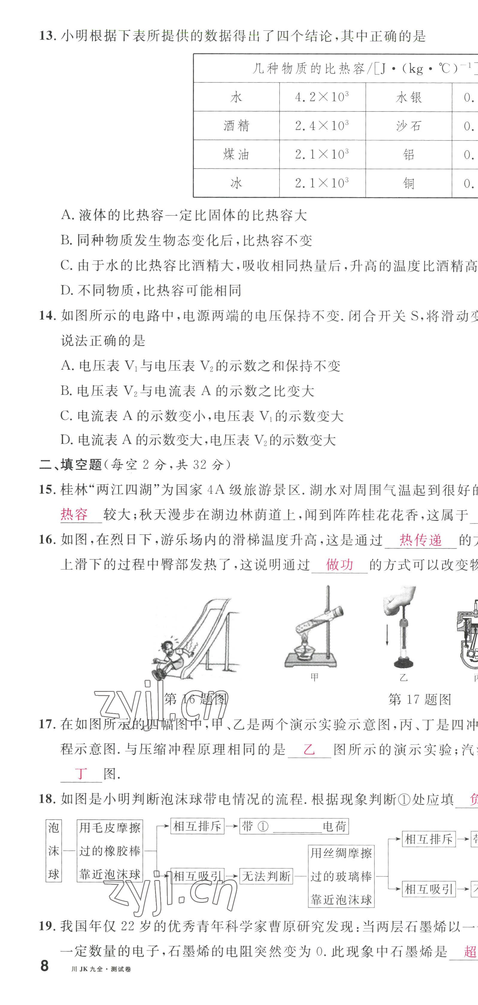 2022年名校課堂九年級物理全一冊教科版四川專版 第22頁