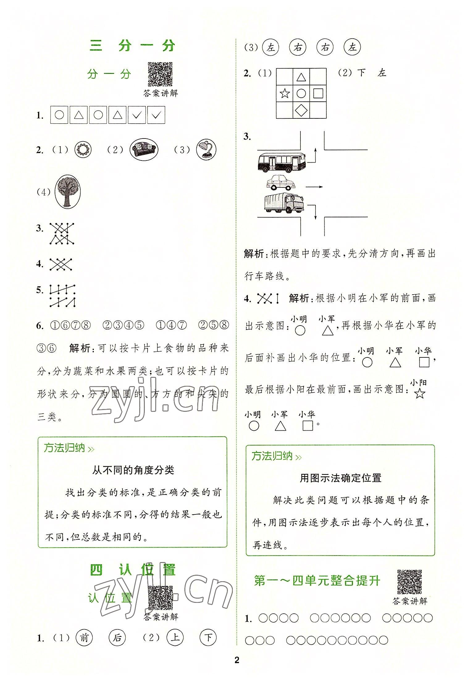 2022年拔尖特訓(xùn)一年級數(shù)學上冊蘇教版 參考答案第2頁