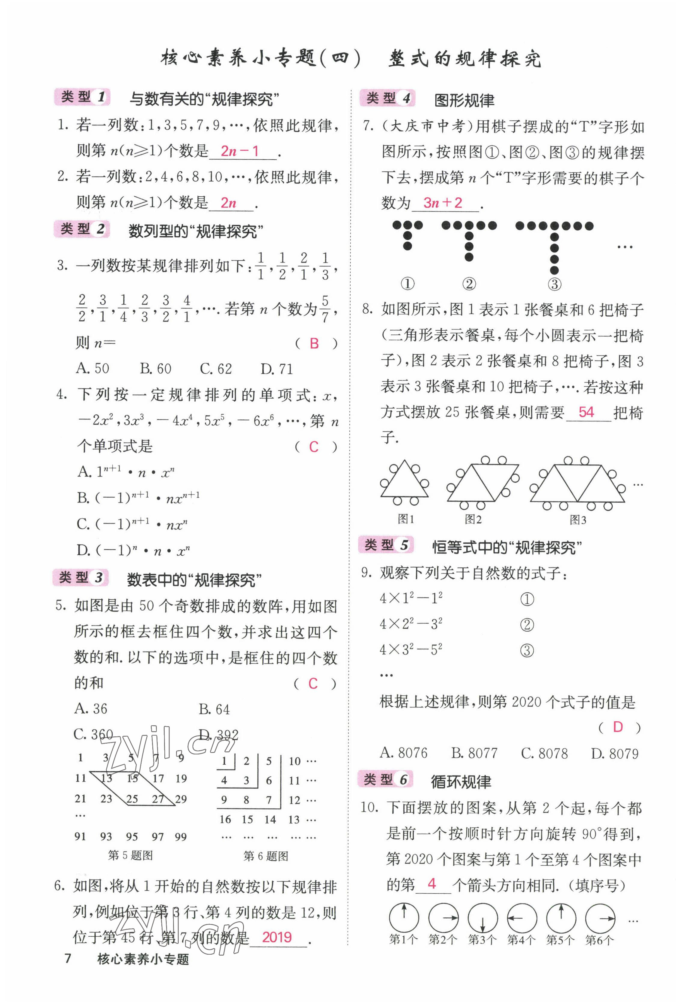 2022年課堂點(diǎn)睛七年級(jí)數(shù)學(xué)上冊(cè)人教版 參考答案第15頁