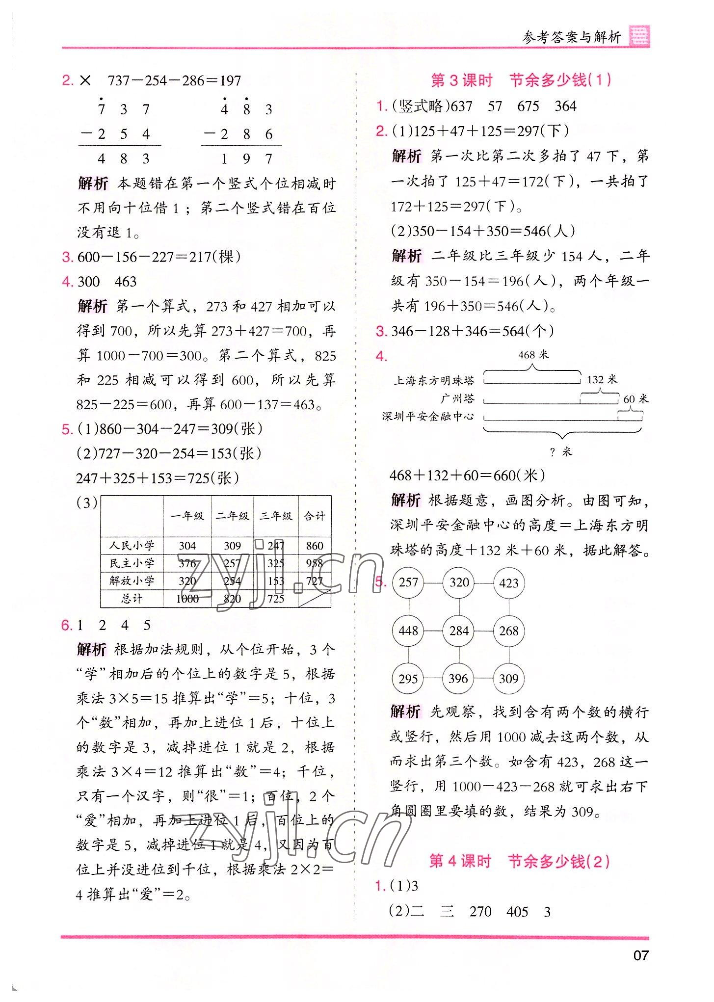 2022年木頭馬分層課課練三年級(jí)數(shù)學(xué)上冊(cè)北師大版 第7頁(yè)