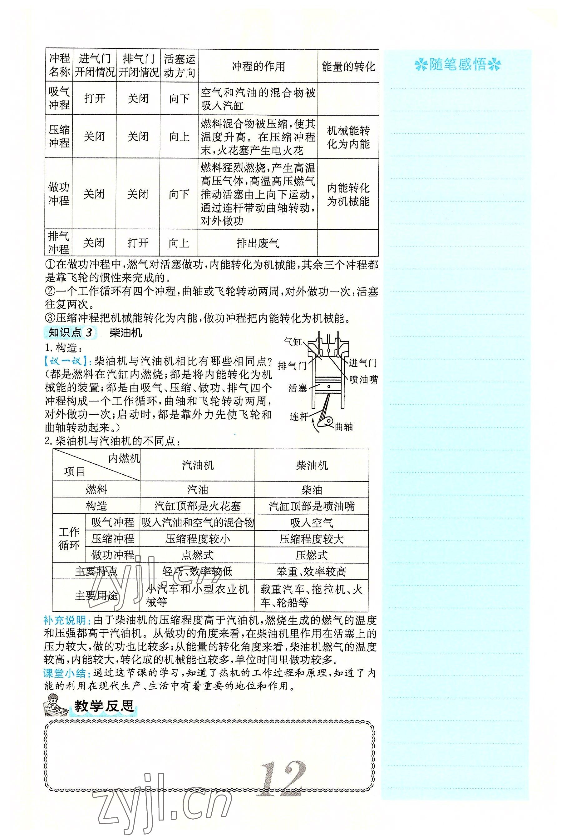 2022年課堂點(diǎn)睛九年級(jí)物理上冊人教版 參考答案第42頁