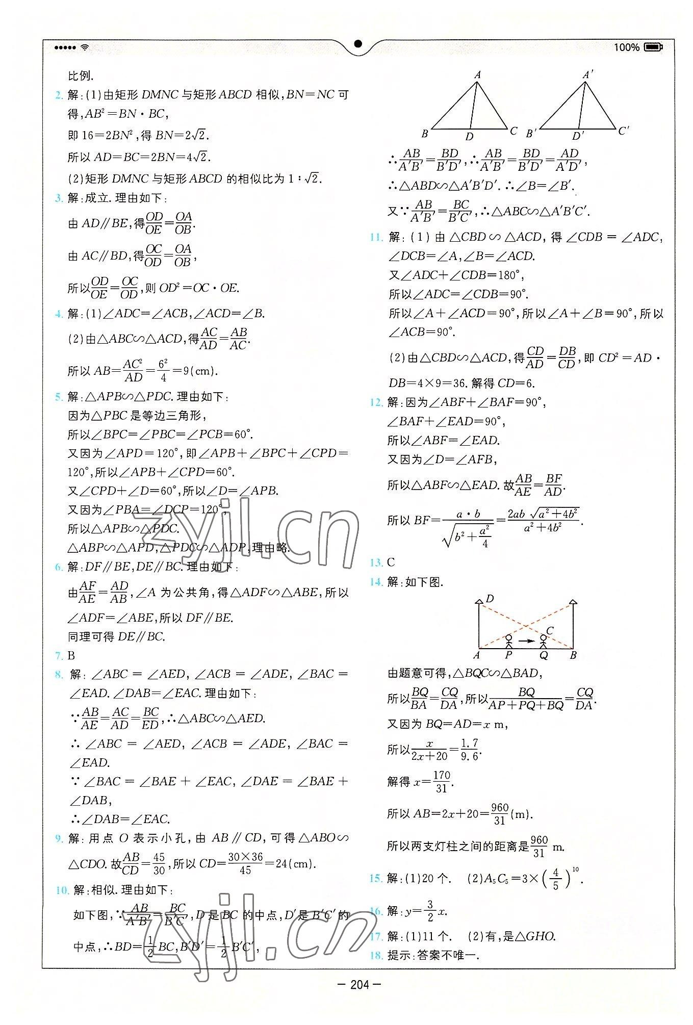 2022年教材課本九年級(jí)數(shù)學(xué)上冊(cè)青島版 第4頁(yè)