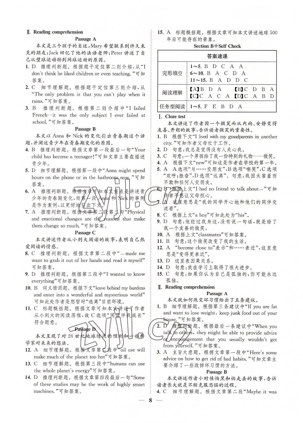 2022年一閱優(yōu)品尖子生培優(yōu)教程九年級(jí)英語全一冊(cè)人教版 第8頁