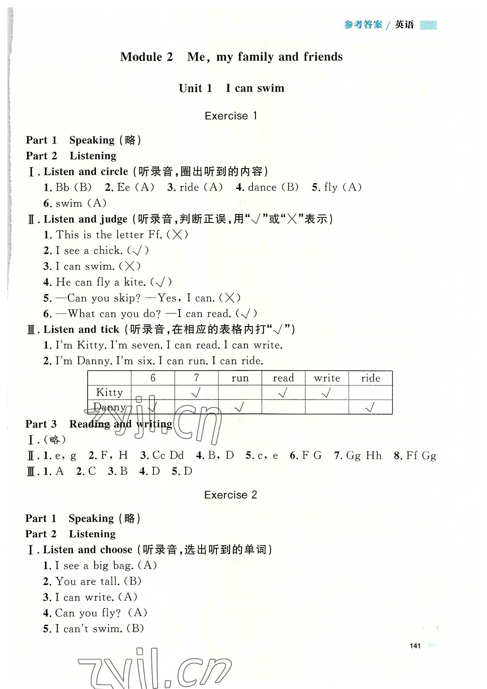 2022年上海作業(yè)二年級(jí)英語(yǔ)上冊(cè)滬教版五四制 第7頁(yè)