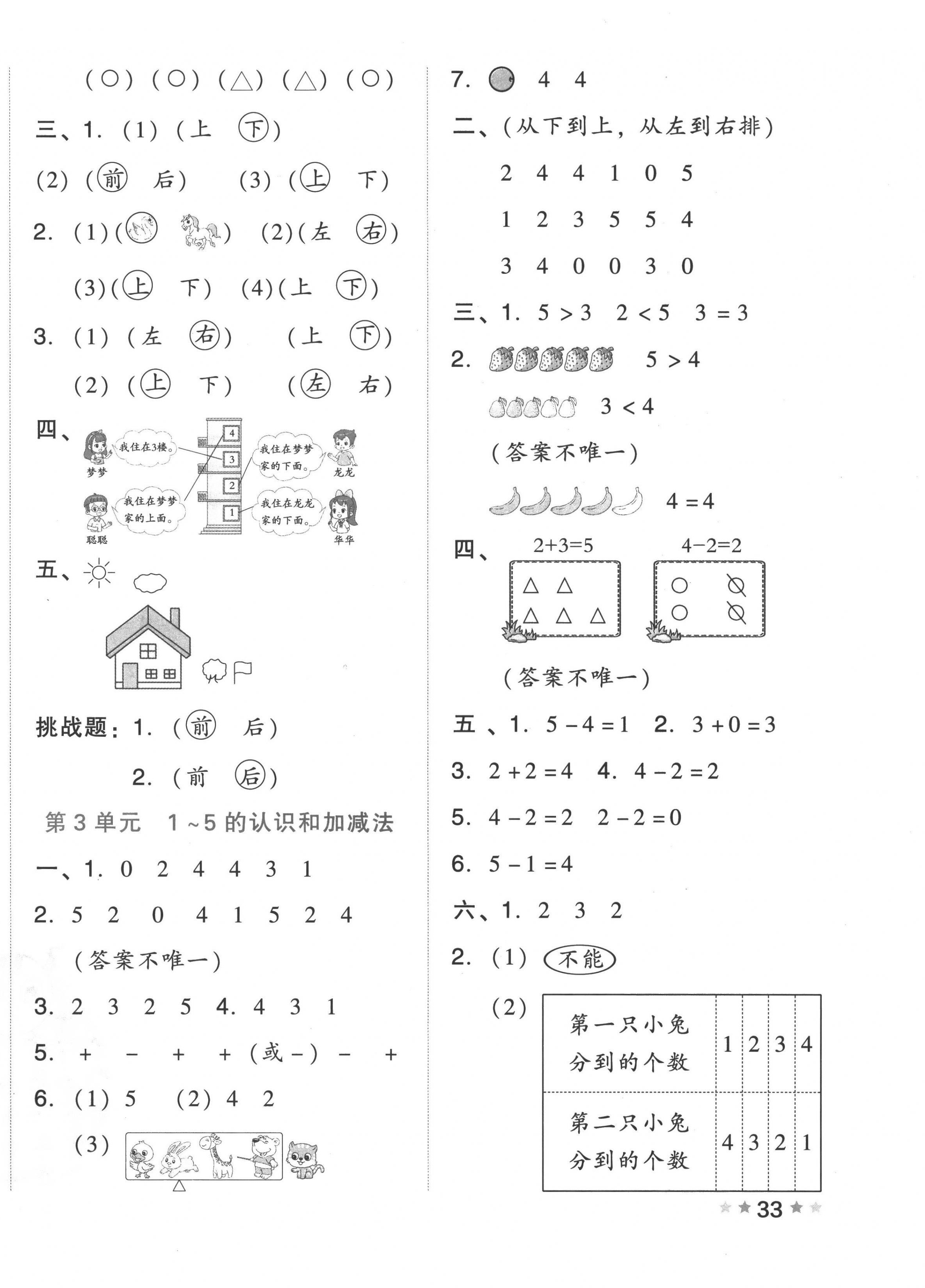 2022年好卷一年级数学上册人教版 第2页