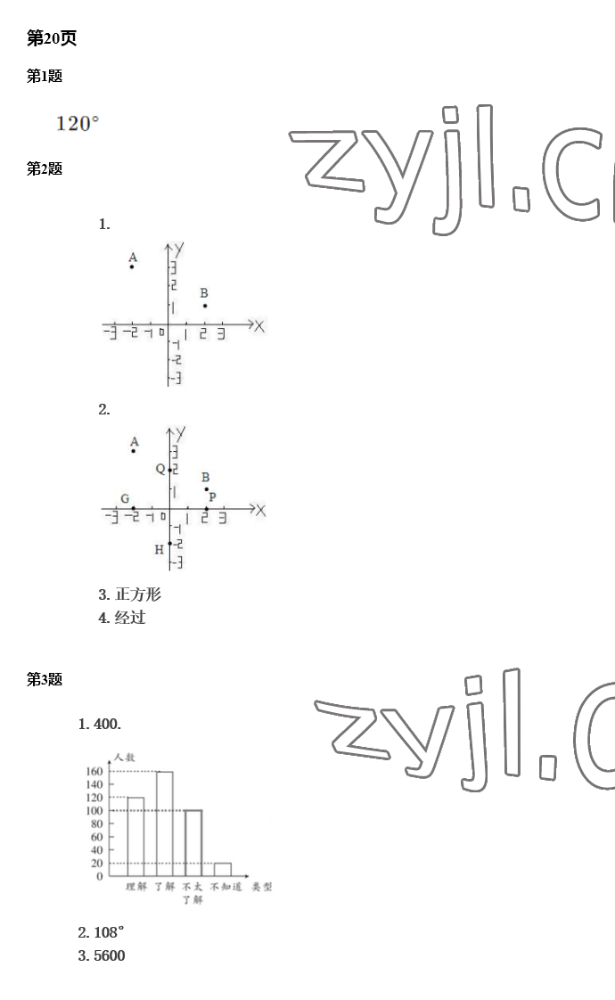 2022年暑假学习乐园广东科技出版社七年级&nbsp;参考答案第19页