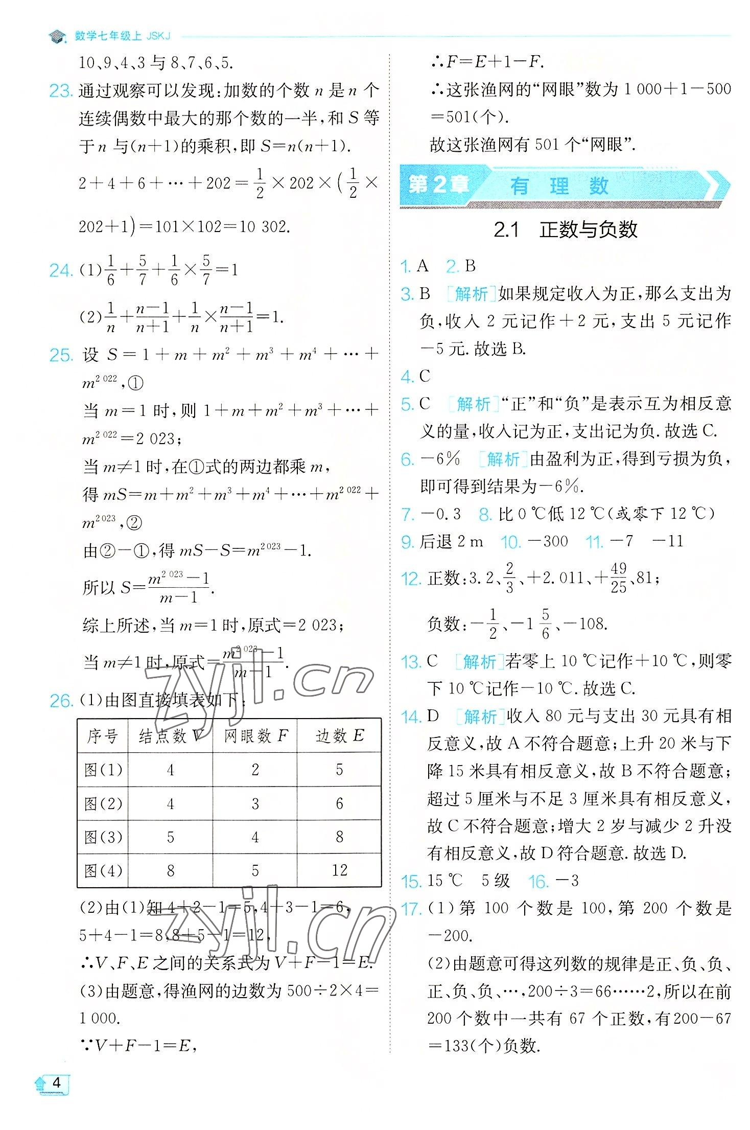 2022年實(shí)驗(yàn)班提優(yōu)訓(xùn)練七年級(jí)數(shù)學(xué)上冊(cè)蘇科版江蘇專版 第4頁(yè)