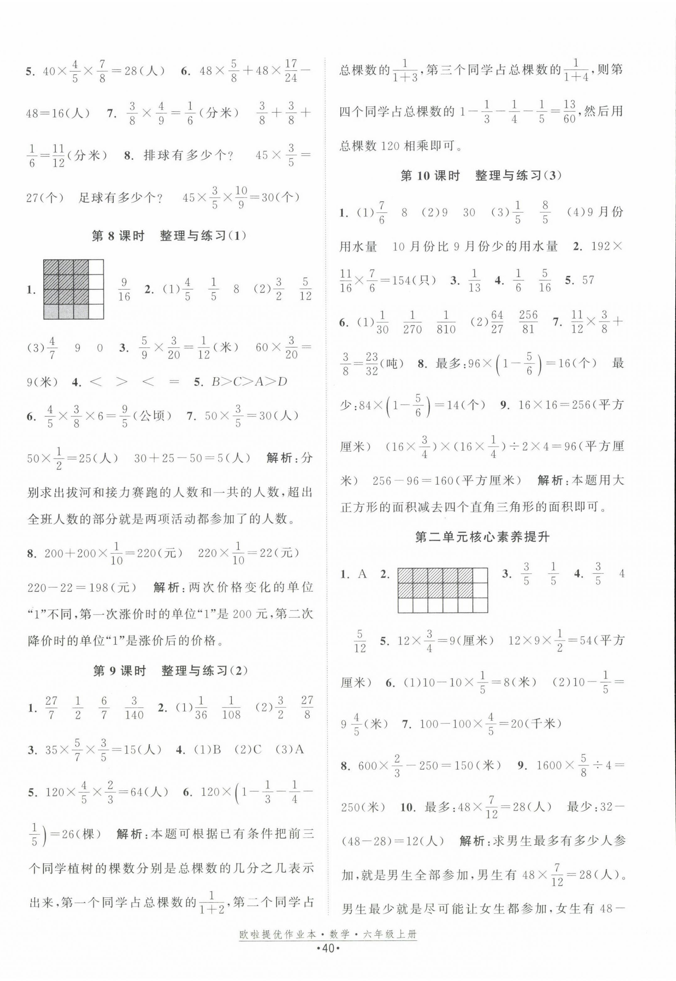 2022年歐拉提優(yōu)作業(yè)本六年級(jí)數(shù)學(xué)上冊蘇教版 第8頁