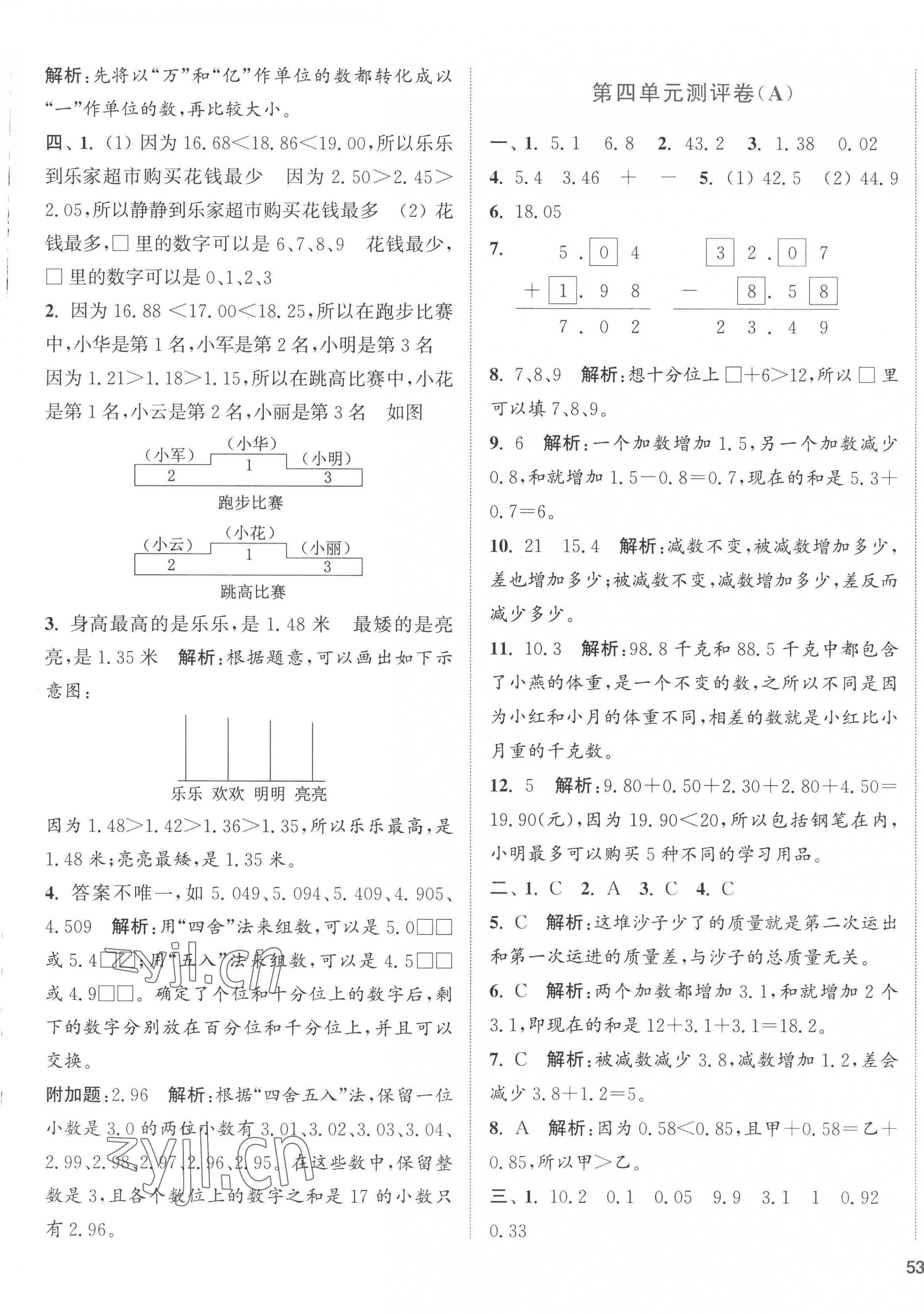 2022年通城學(xué)典全程測(cè)評(píng)卷五年級(jí)數(shù)學(xué)上冊(cè)蘇教版江蘇專版 第5頁(yè)