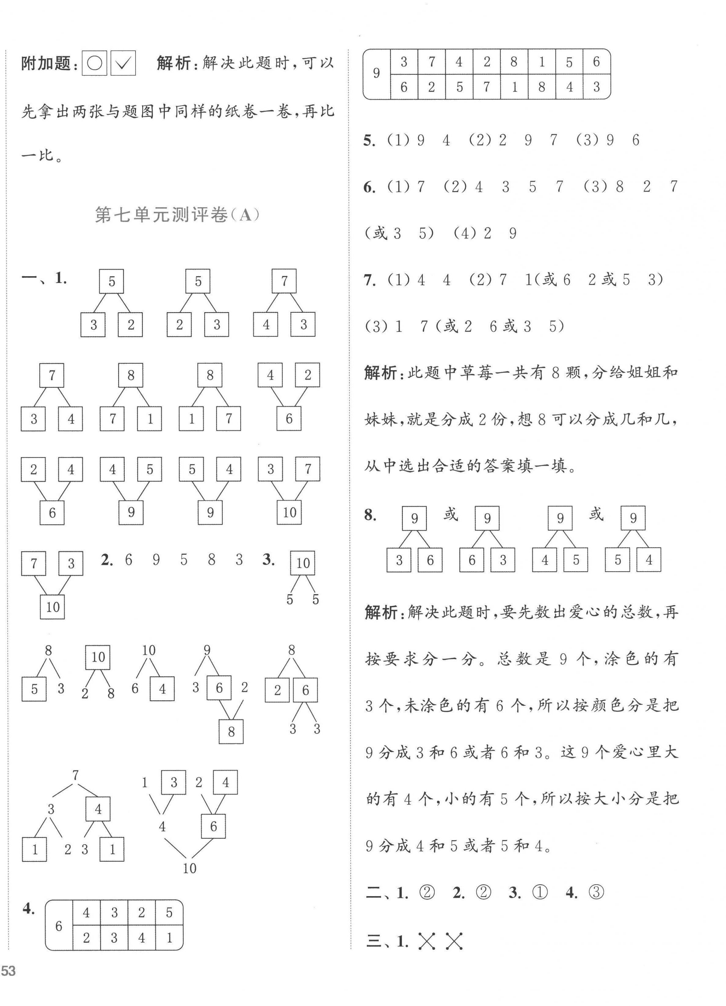 2022年通城学典全程测评卷一年级数学上册苏教版江苏专版 第6页