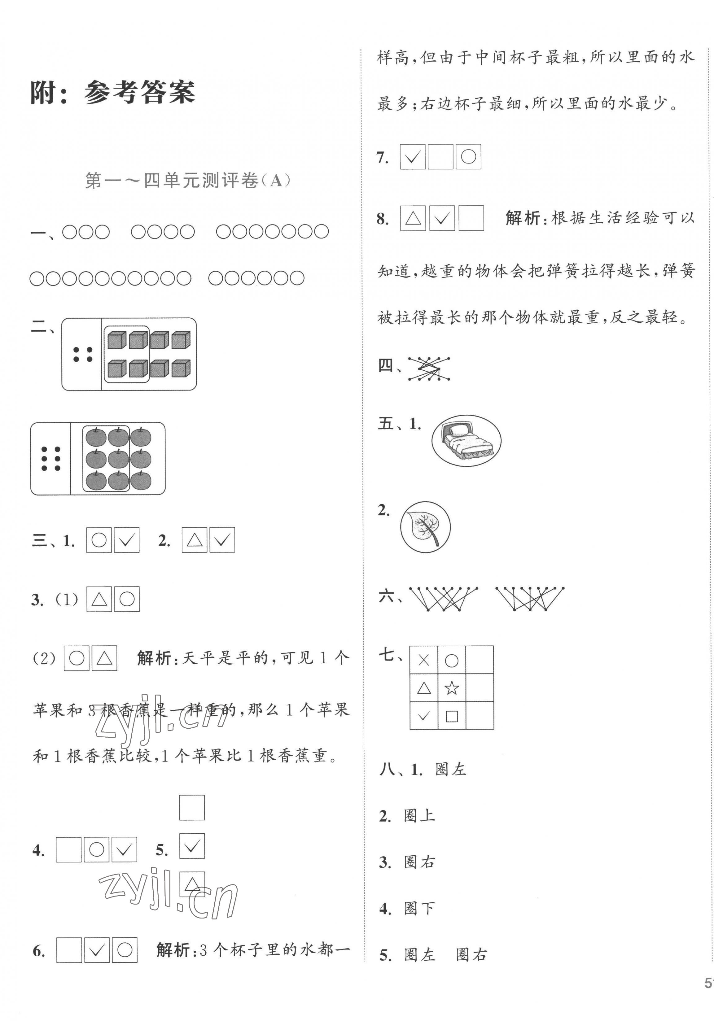 2022年通城学典全程测评卷一年级数学上册苏教版江苏专版 第1页