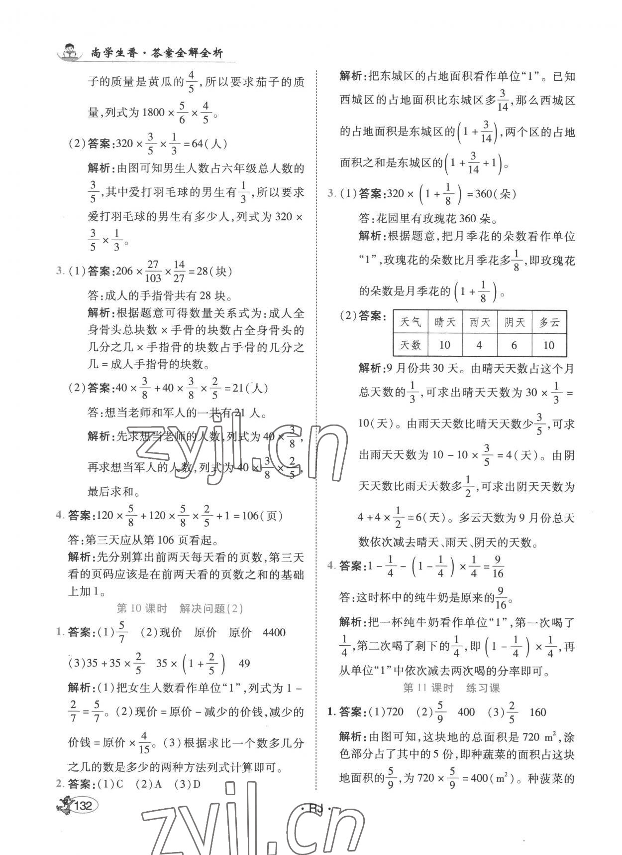 2022年尚學(xué)生香英才天天練六年級數(shù)學(xué)上冊人教版 第6頁