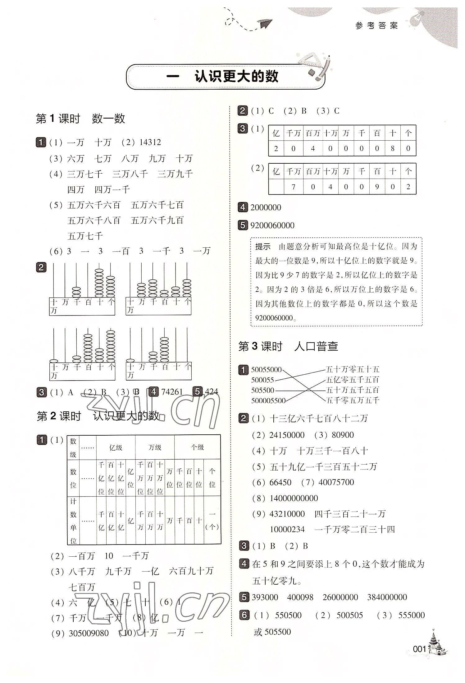 2022年北大綠卡四年級數(shù)學(xué)上冊北師大版 第1頁