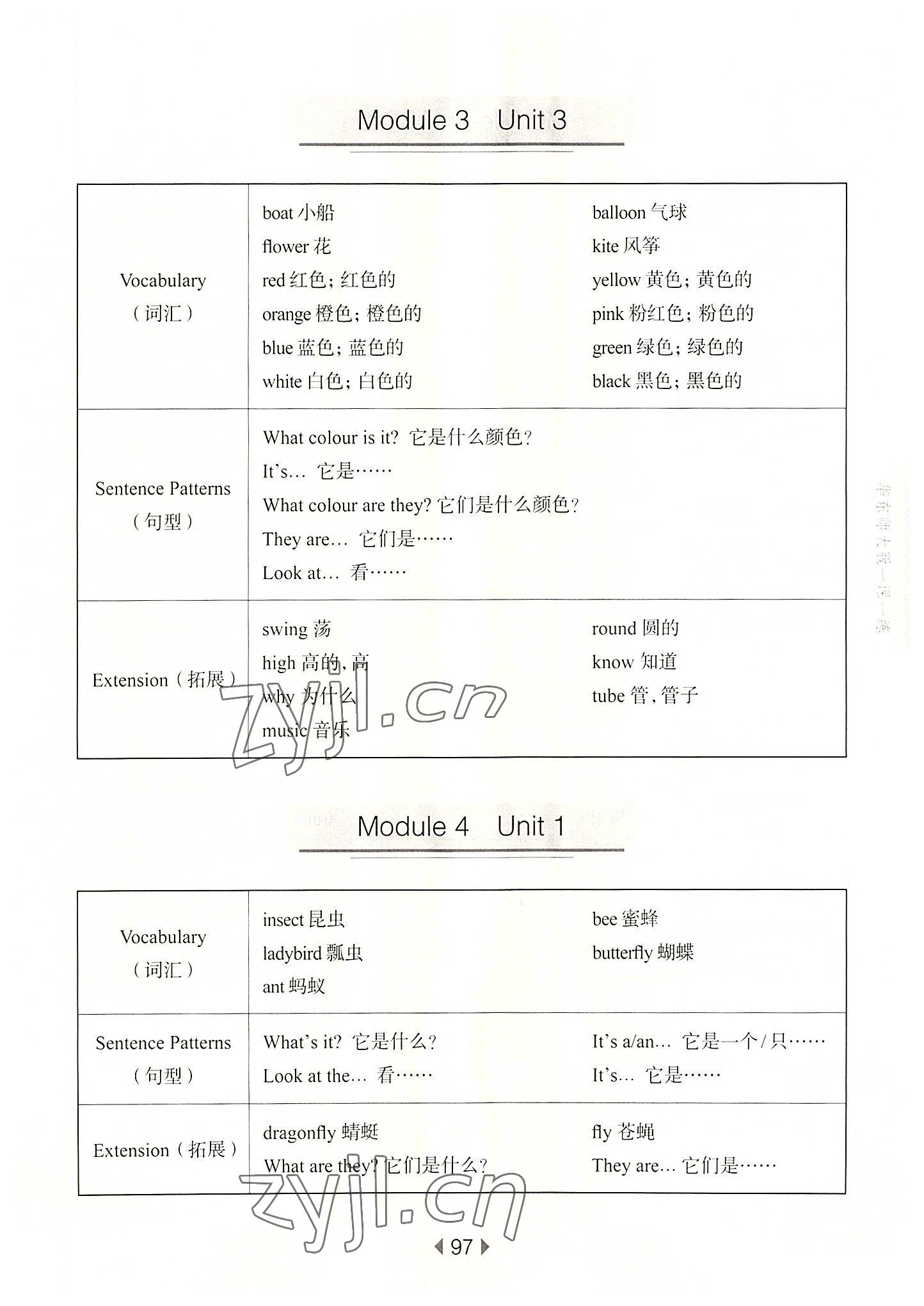 2022年華東師大版一課一練三年級(jí)英語(yǔ)上冊(cè)滬教版54制 參考答案第5頁(yè)