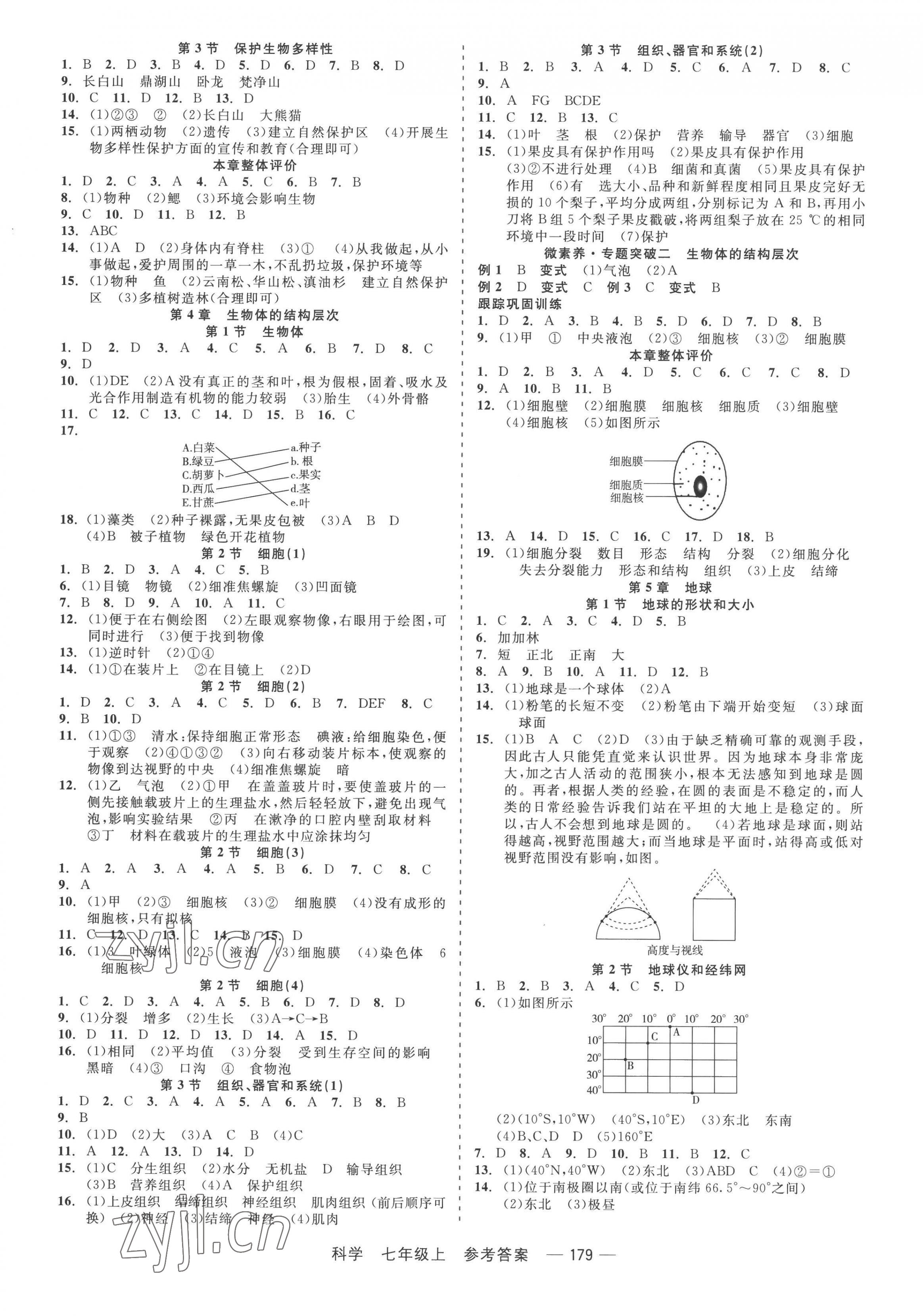 2022年精彩练习就练这一本七年级科学上册华师大版 第3页