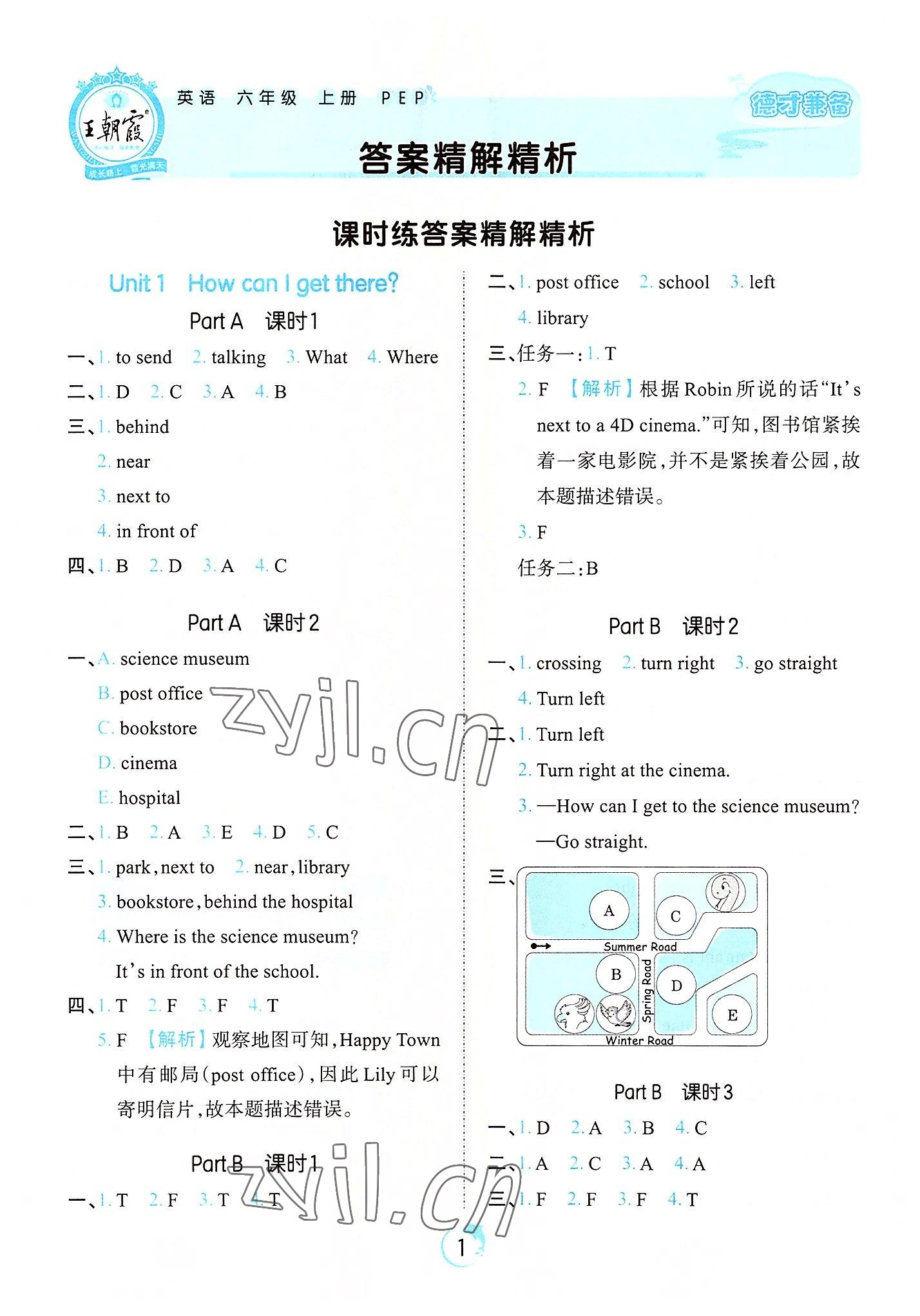 2022年王朝霞德才兼?zhèn)渥鳂I(yè)創(chuàng)新設(shè)計(jì)六年級英語上冊人教版 第1頁