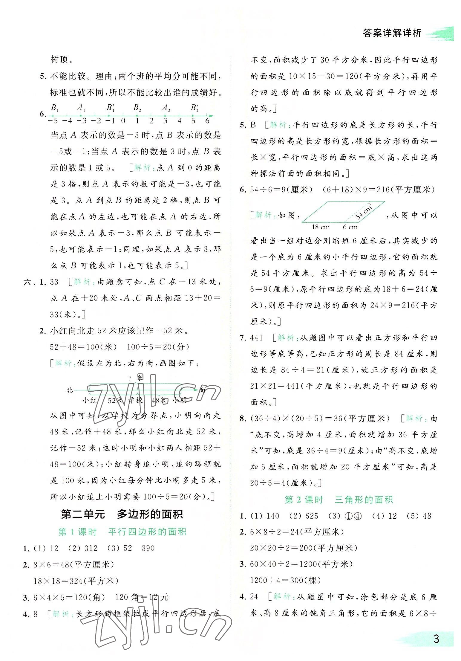 2022年亮點(diǎn)給力提優(yōu)班多維互動(dòng)空間五年級(jí)數(shù)學(xué)上冊(cè)蘇教版 參考答案第3頁