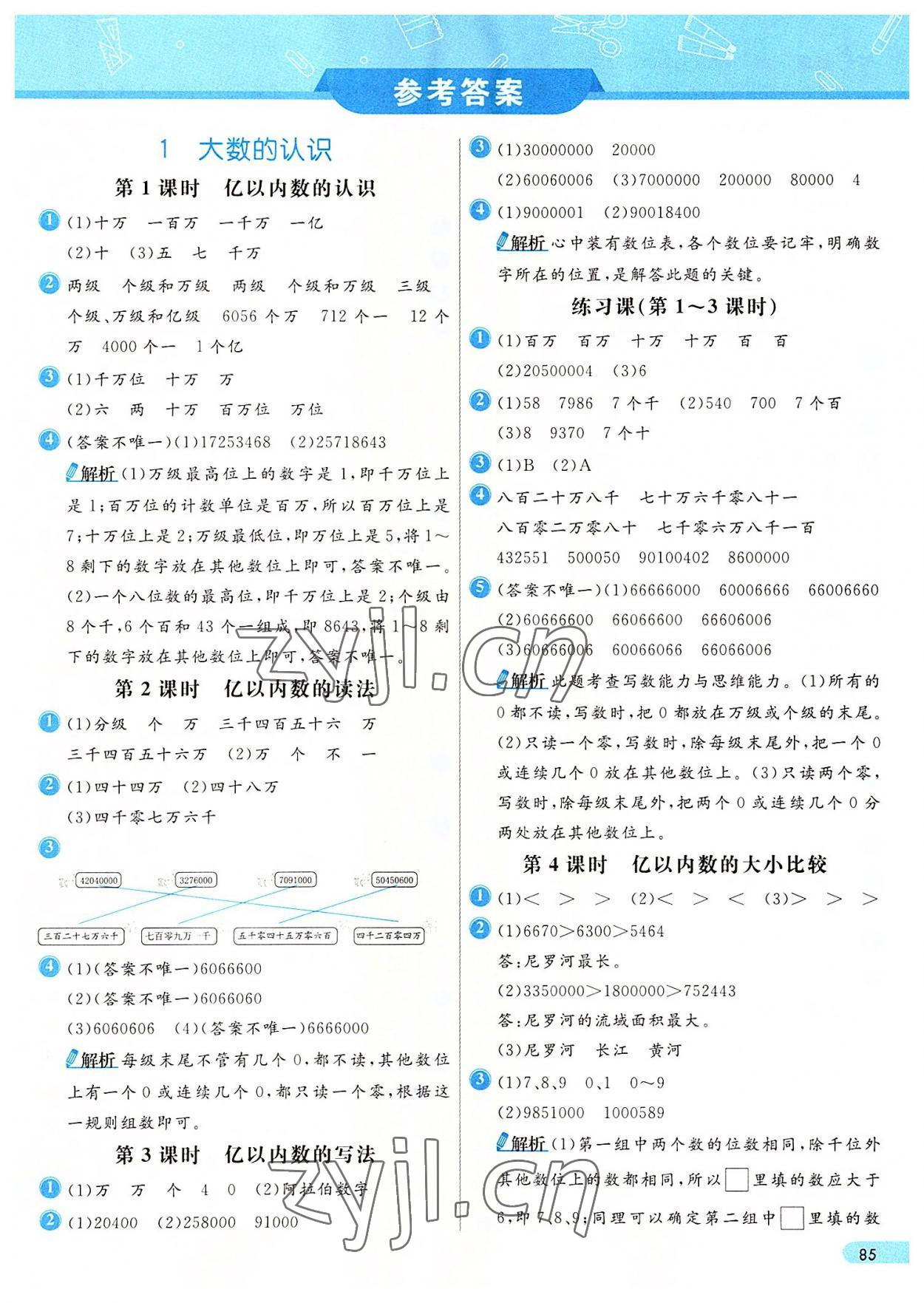 2022年七彩練霸四年級(jí)數(shù)學(xué)上冊(cè)人教版 第1頁(yè)