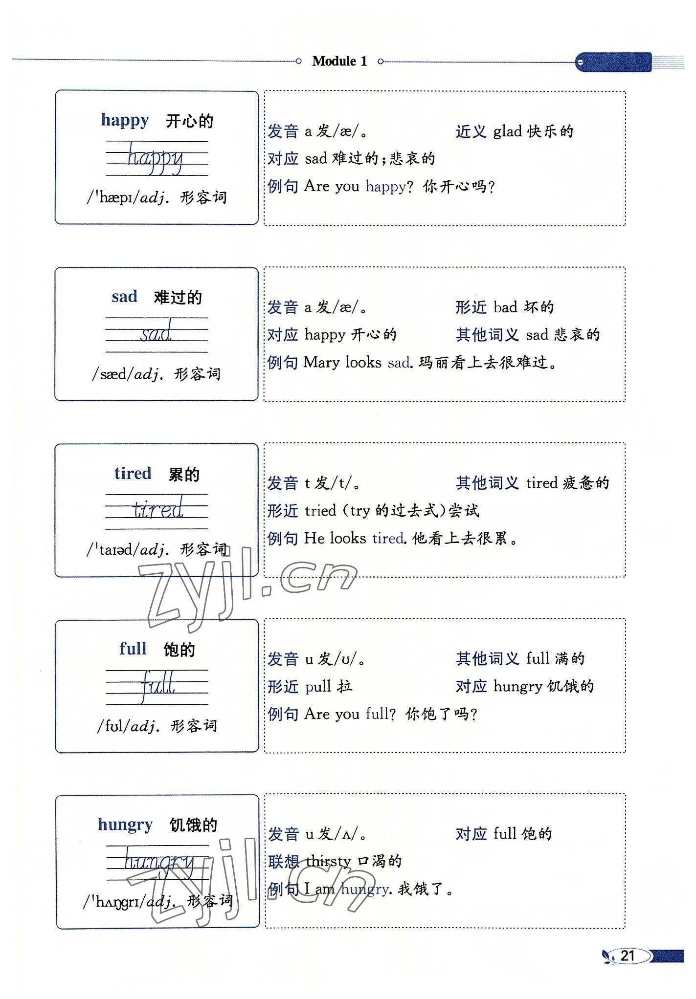 2022年教材課本四年級(jí)英語(yǔ)上冊(cè)滬教版 參考答案第21頁(yè)
