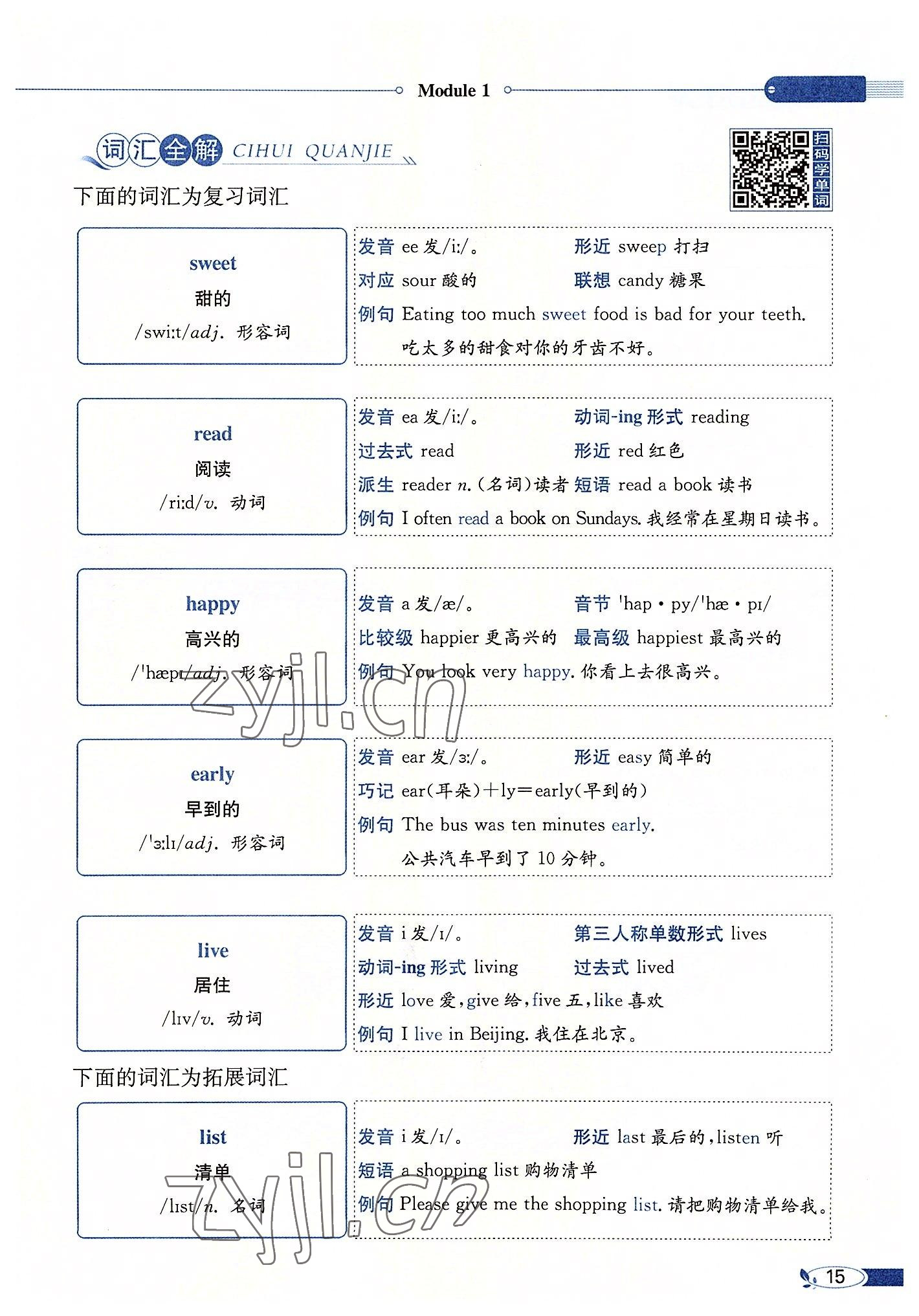 2022年教材課本六年級(jí)英語(yǔ)上冊(cè)滬教版 參考答案第15頁(yè)