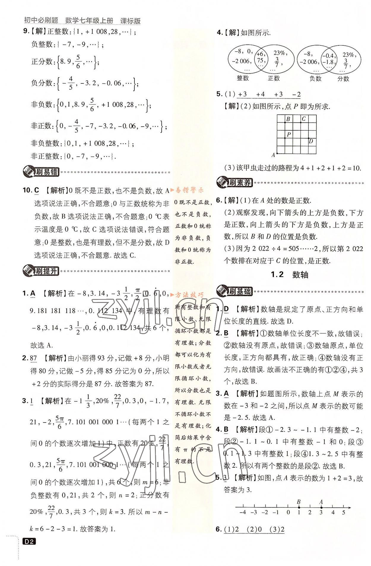 2022年初中必刷題七年級數(shù)學上冊浙教版浙江專版 第2頁