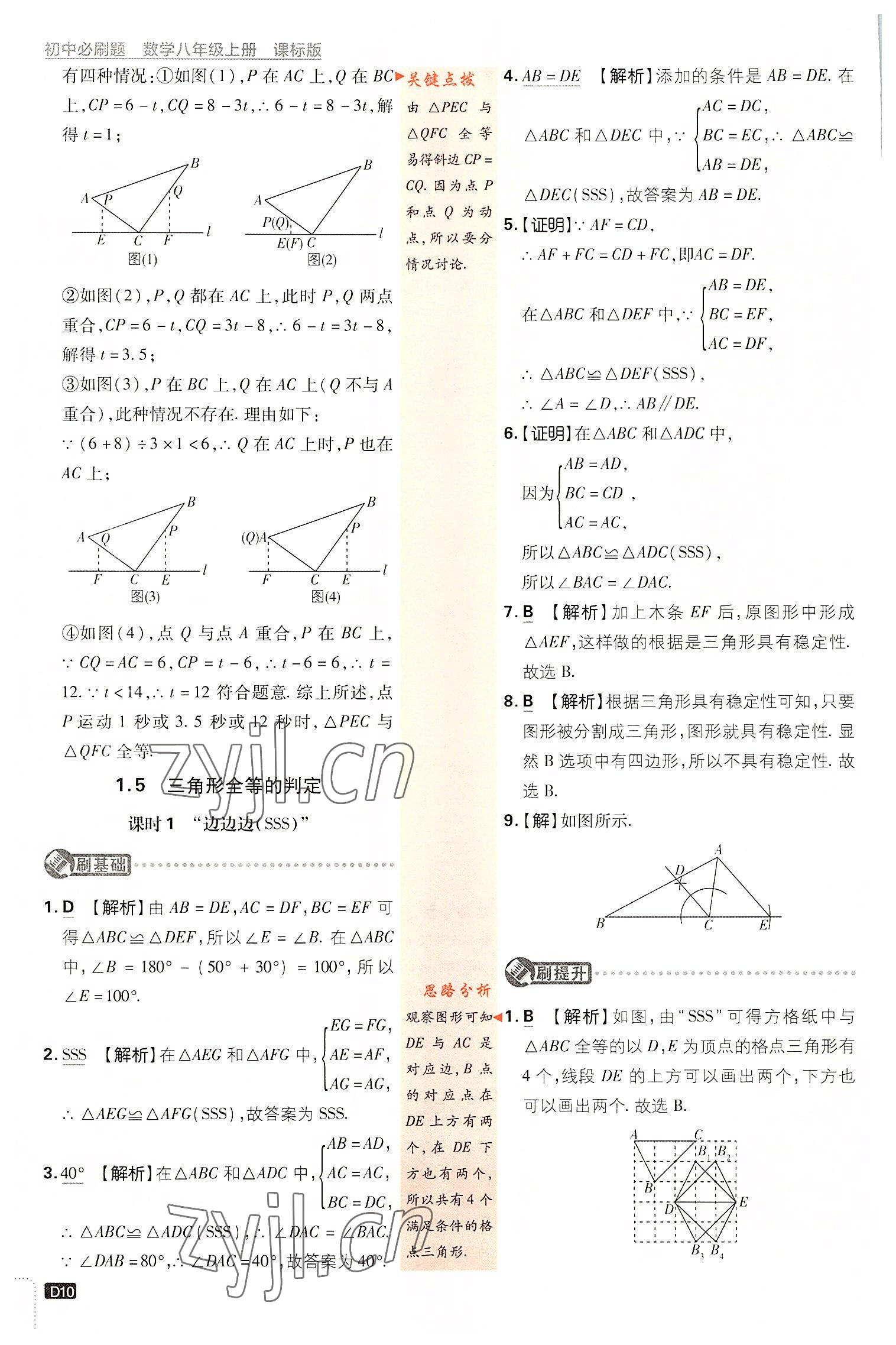 2022年初中必刷题八年级数学上册浙教版 第10页